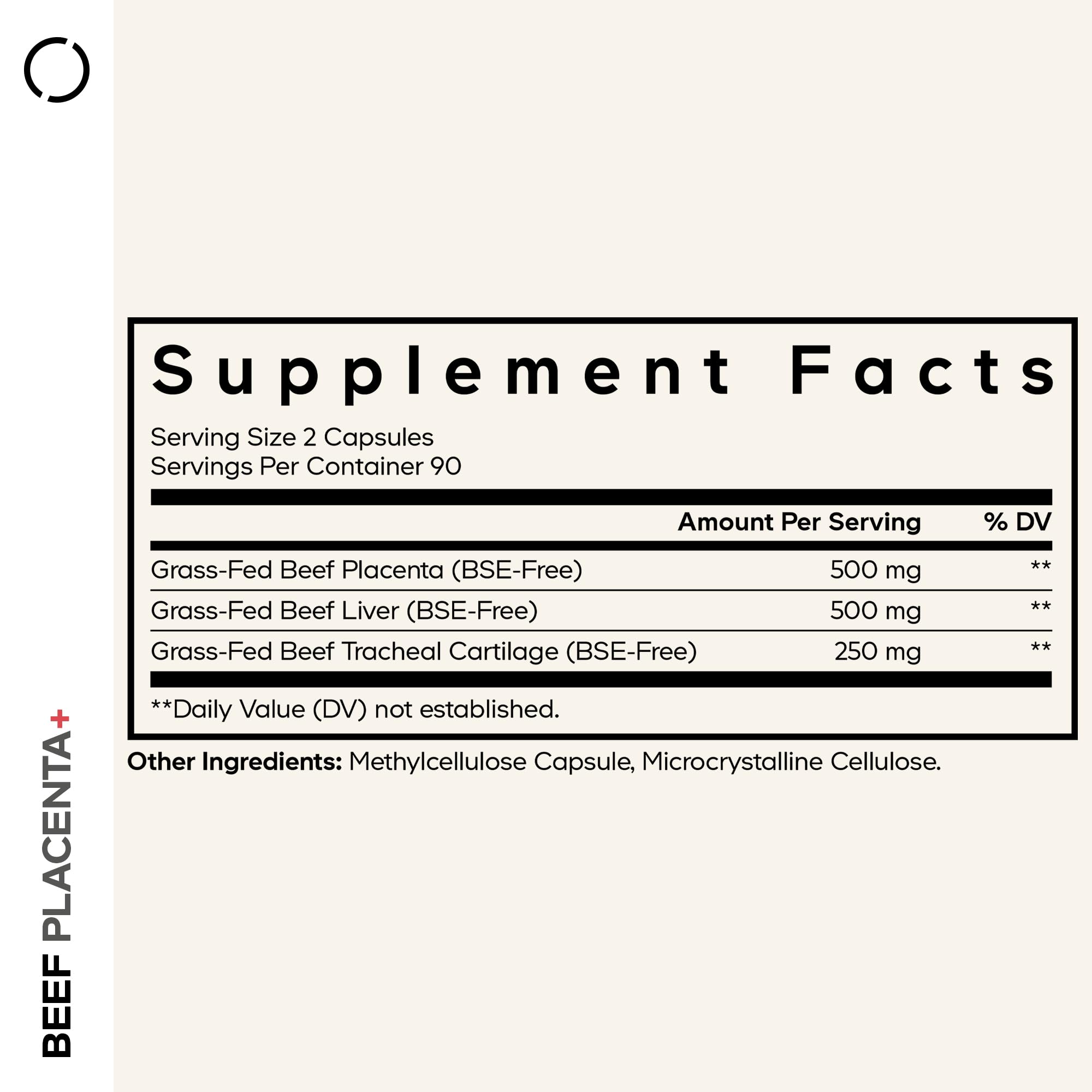 Codeage Grass-Fed Beef Placenta Supplement - Bovine Placenta – Pasture-Raised, Grass-Finished, Undefated, Desiccated - Non-GMO - 180 Capsule Codeage uk supplements