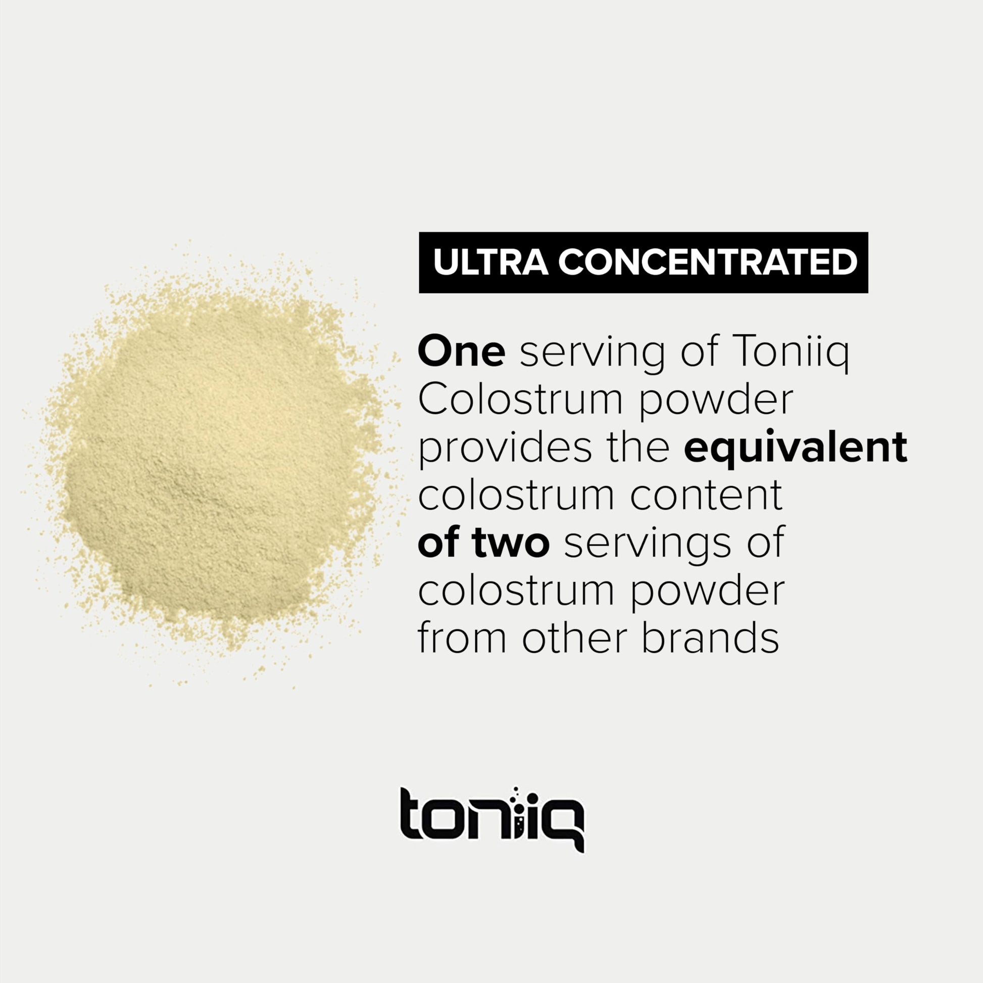 Ultra High Strength Bovine Colostrum Powder - 50% IgG - 2,000mg per Serving - Third Party Tested for Potency - Supports Immune, Gut, and Skin Health - 30 Servings -Premium Bovine Colostrum Supplement Toniiq uk supplements