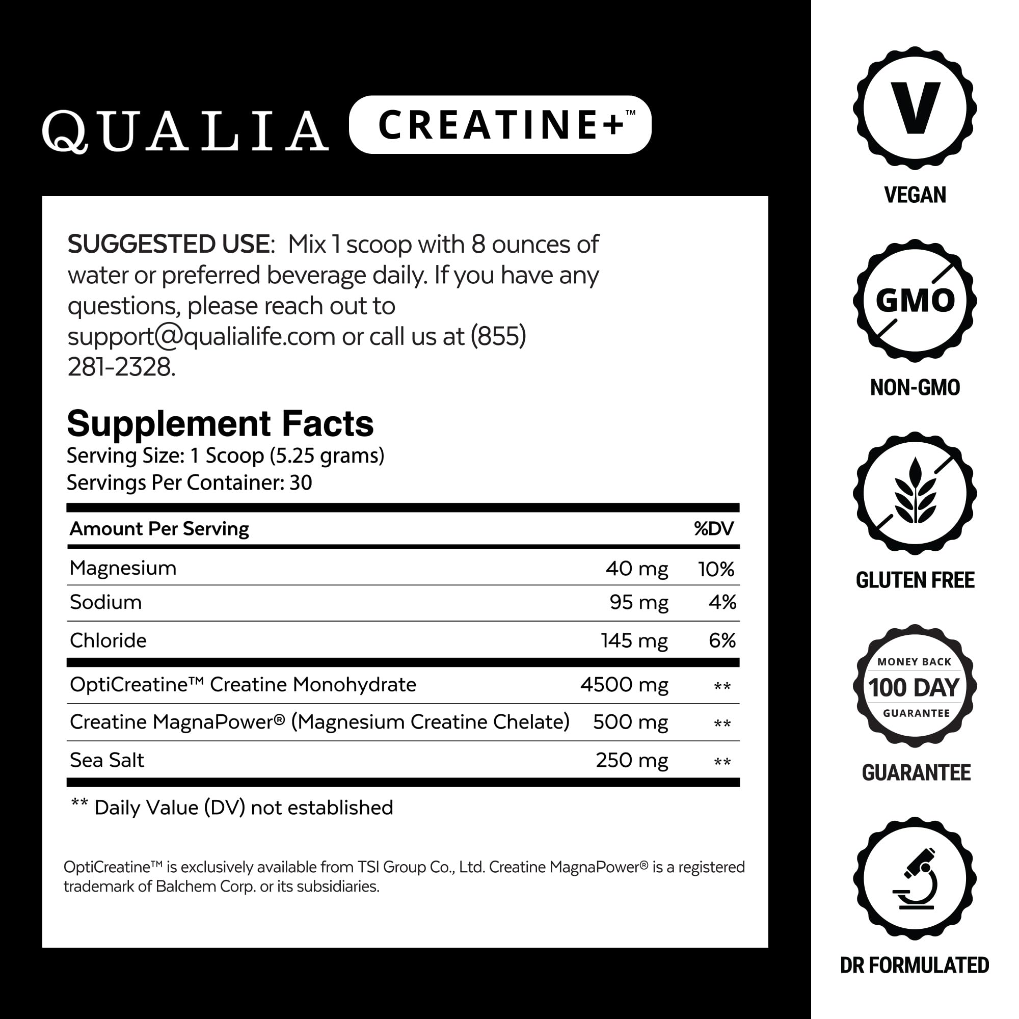 Qualia Creatine | Advanced Creatine Complex | 2 Sources + Magnesium | Optimized Absorption | Muscle Performance, Brain Function, & Healthy Aging (30 Servings) QUALIA LIFE SCIENCES uk supplements