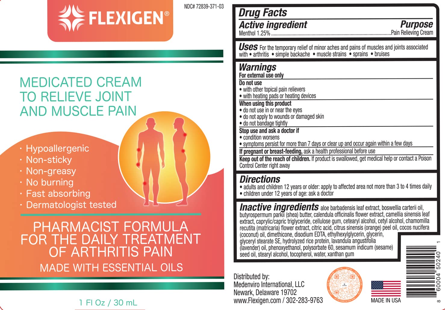 FLEXIGEN Pain Cream Lotion 3-Pack – Natural Menthol Formula with Frankincense & Essential Oils – Fast-Acting, Non-Greasy, Pleasant Scent FLEXIGEN uk supplements