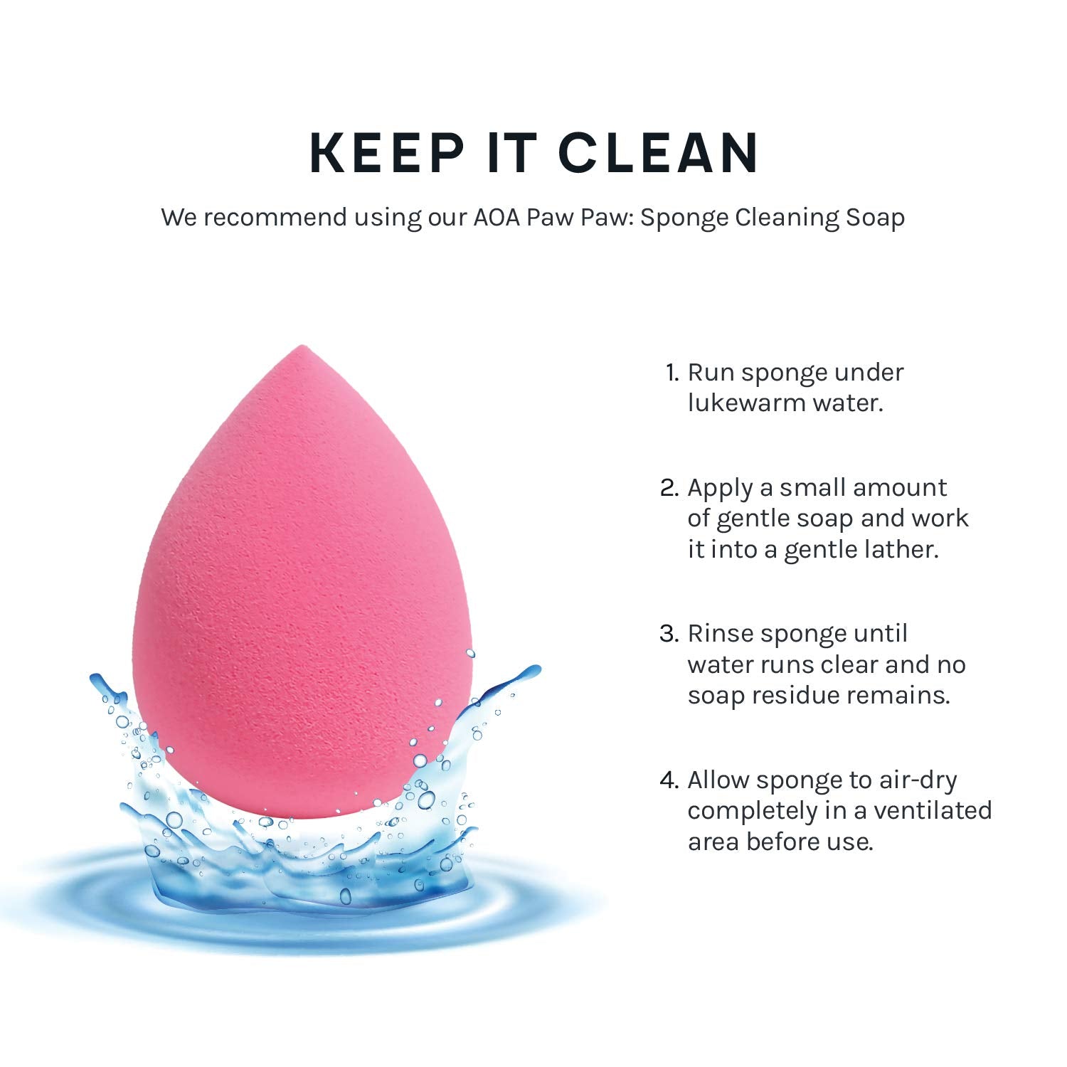 AOA Studio Collection makeup Sponge Set Latex Free and High-definition Set of 6 makeup Wonder blender For Powder Cream and Liquid, Super Soft Wonder Beauty Cosmetic AOA STUDIO uk supplements