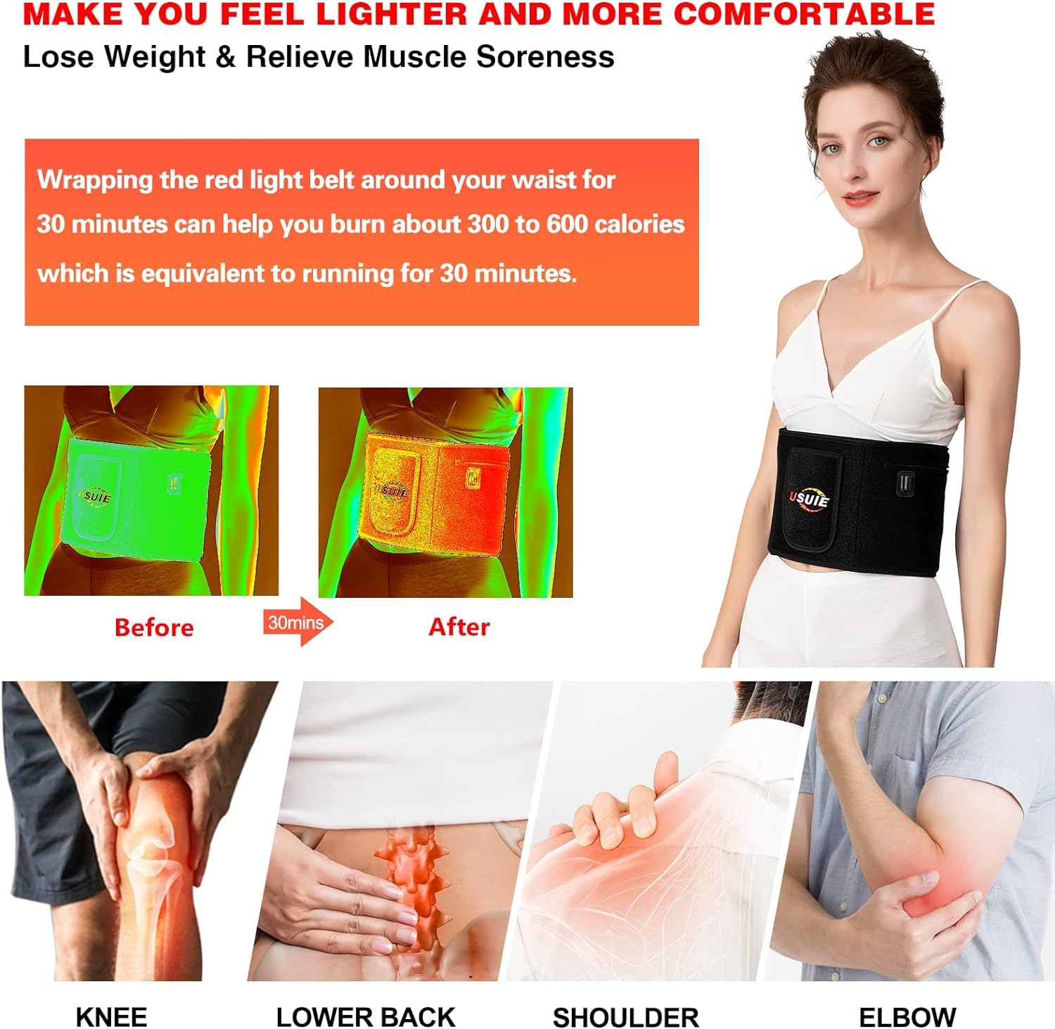 USUIE Red Light Therapy Belt, Infrared Light Therapy Wrap Red Light Therapy Device USUIE uk supplements