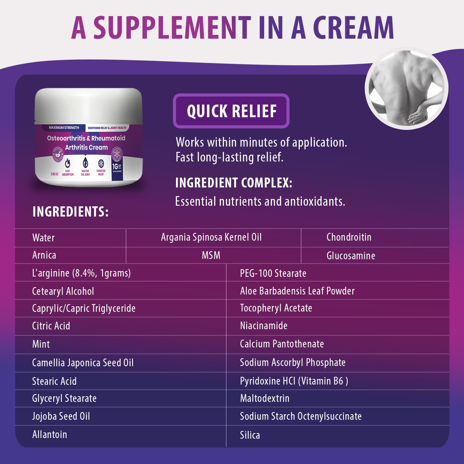 Osteoarthritis And Rhematoid Arthritis Cream By PMT – Soothing Relief For Your Knees and Hands. Includes 1 Gram Of Glucosamine; Arnica, Arginine, Glucosamine, Aloe - Cooling relief for Hands and Knees M PAIN MANAGEMENT TECHNOLOGIES uk supplements