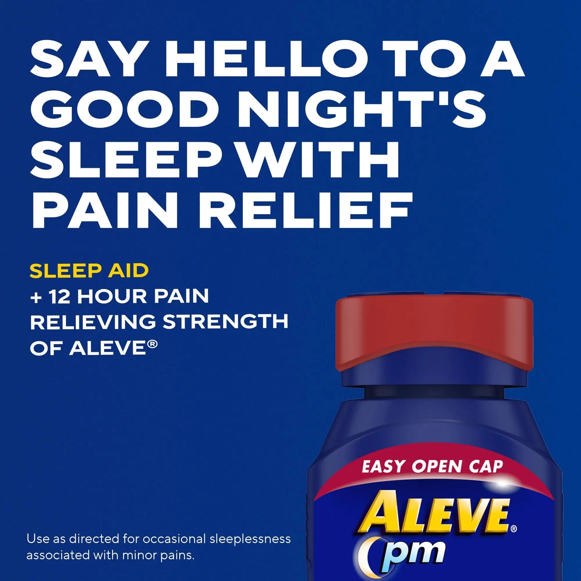 Aleve PM Sleep Aid Plus Pain Reliever Caplets, Naproxen Sodium & Diphenhydramine HCl, Nighttime, 120 Count Aleve uk supplements