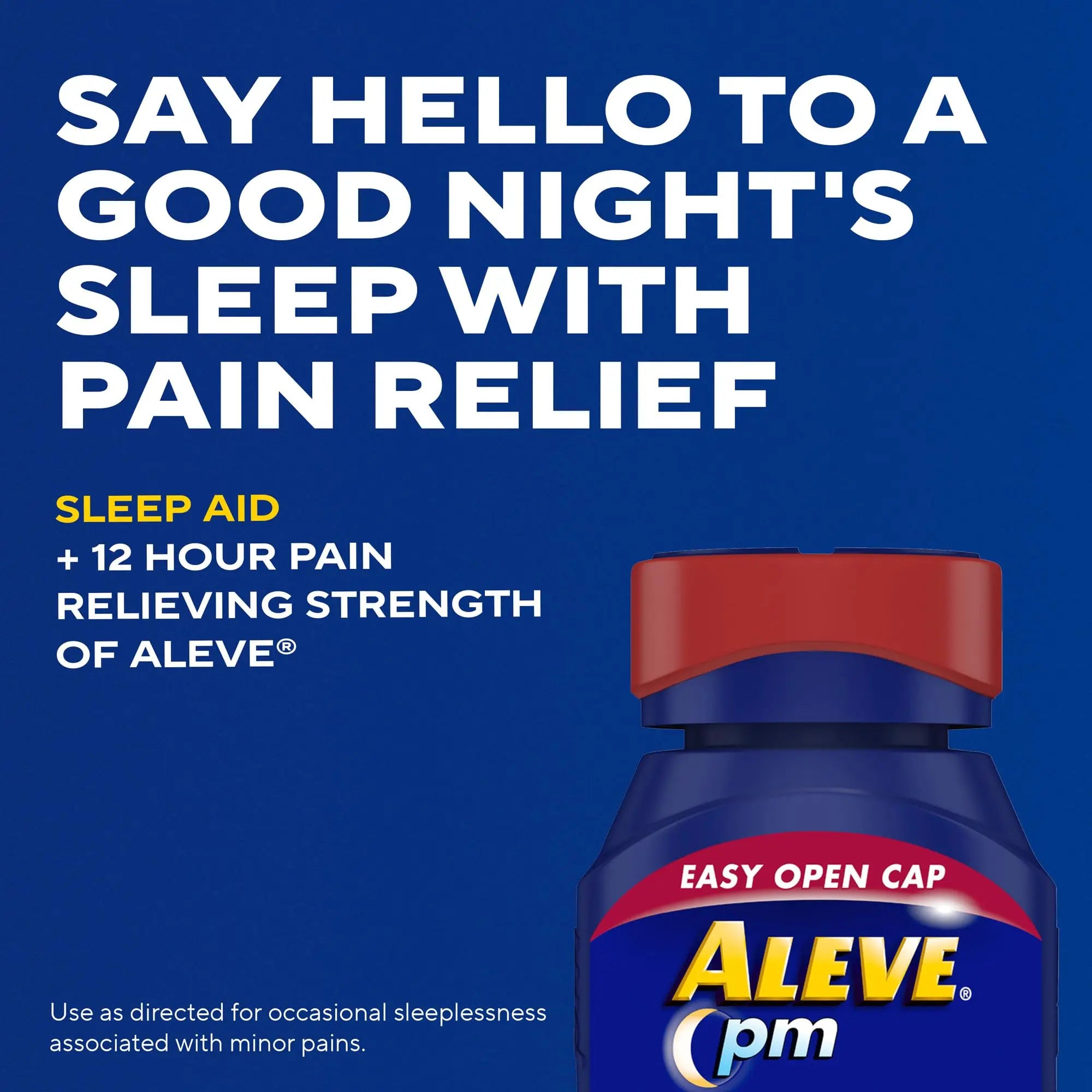 Aleve PM Sleep Aid Plus Pain Reliever Caplets, Naproxen Sodium & Diphenhydramine HCl, Nighttime, 120 Count Aleve uk supplements