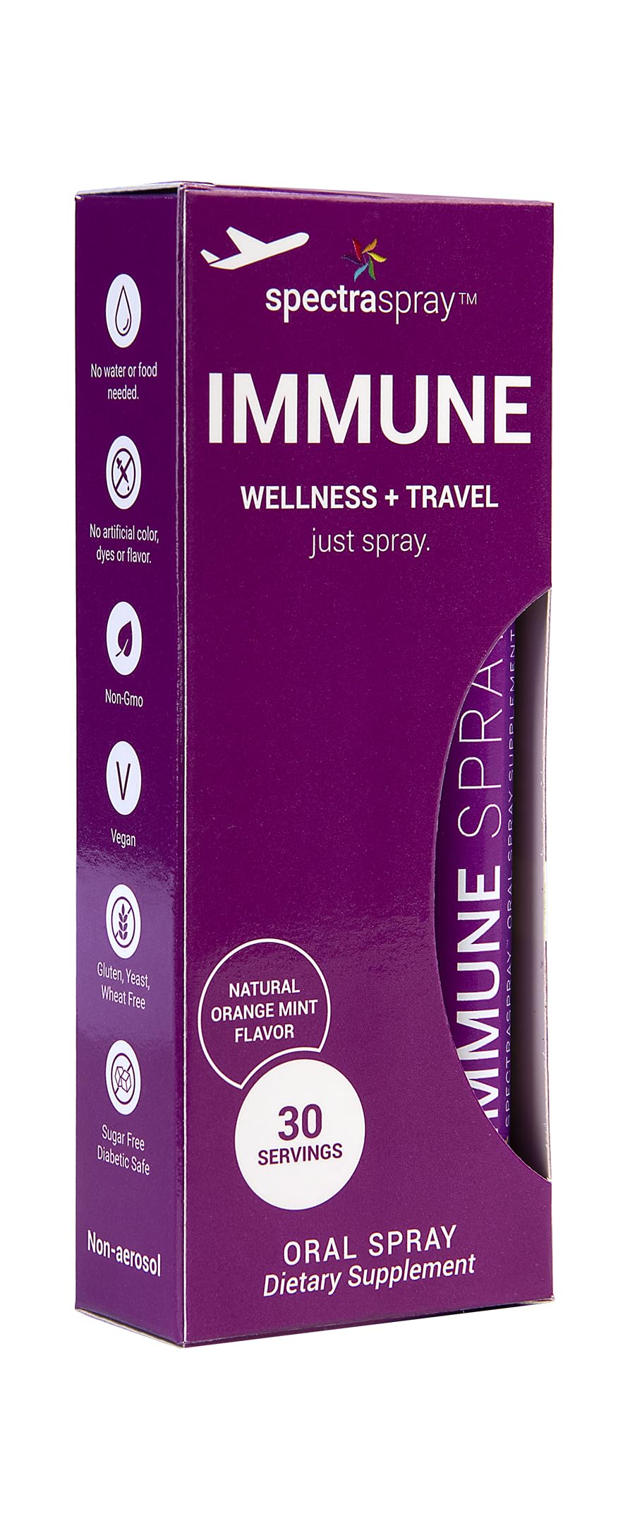 Spectraspray Immune Support Vitamin Spray - Vitamins C, E, Zinc and L-Lysine, 30 Day Supply per Spray Spectraspray uk supplements