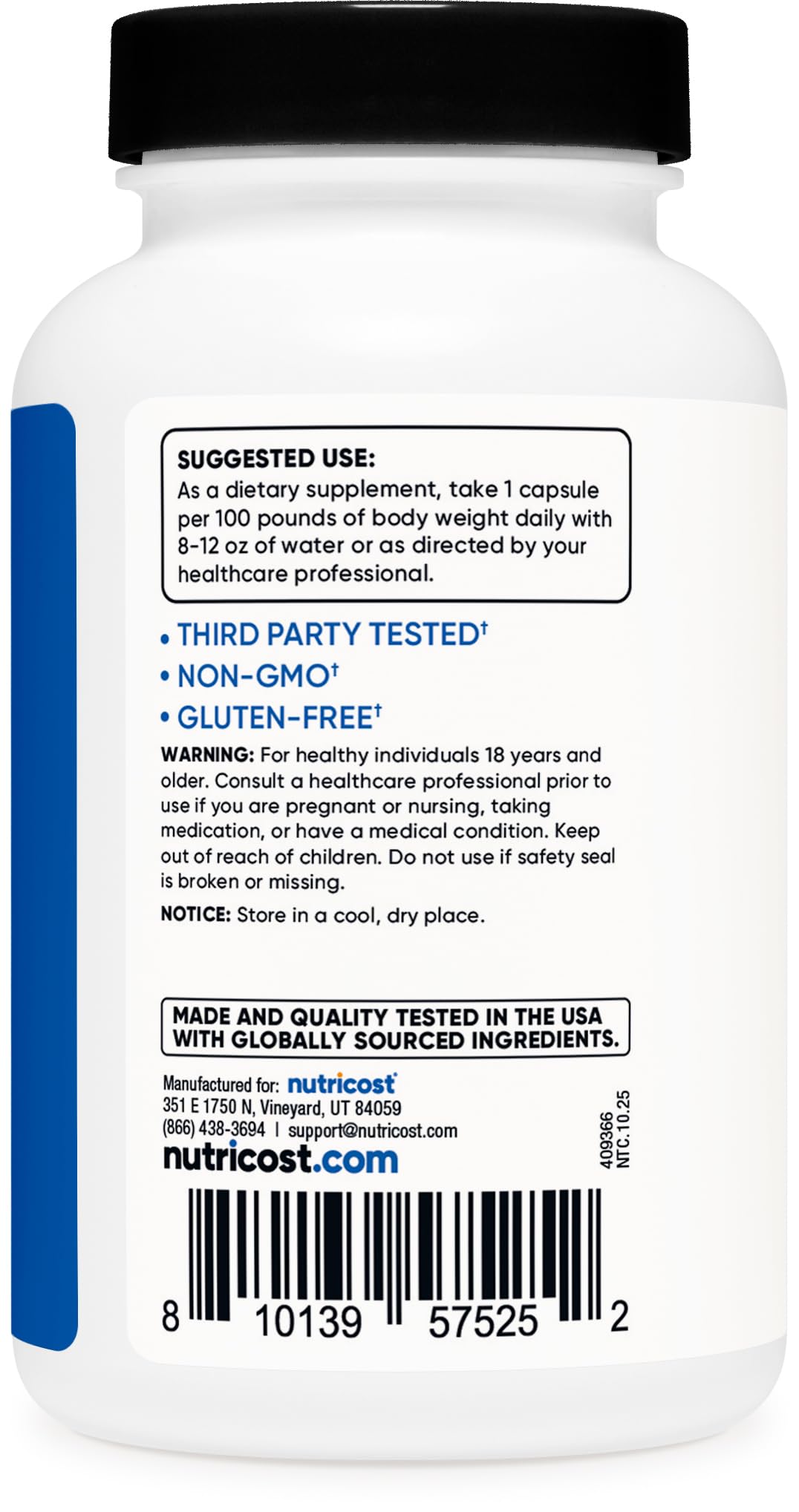 Nutricost Creatine HCl 120 Capsules - Made with CON-CRET Creatine, 750 MG Per Capsule Nutricost uk supplements