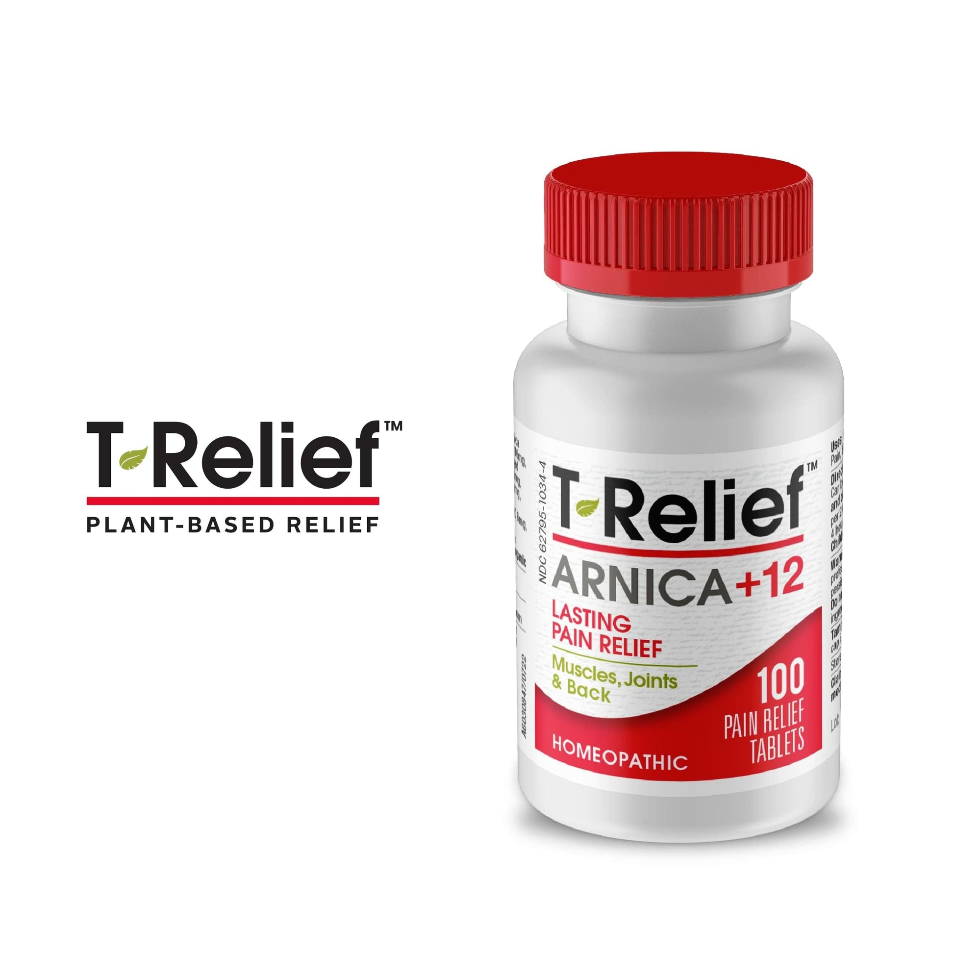 MediNatura T-Relief Pain - Arnica Medication for Naturally Soothing Body Aches - Supports Muscle, Joint & Back Relief - Chewable Tablets - Plant-Based Tablets - Non-Addictive - 100 Count - 2 Pack MediNatura uk supplements
