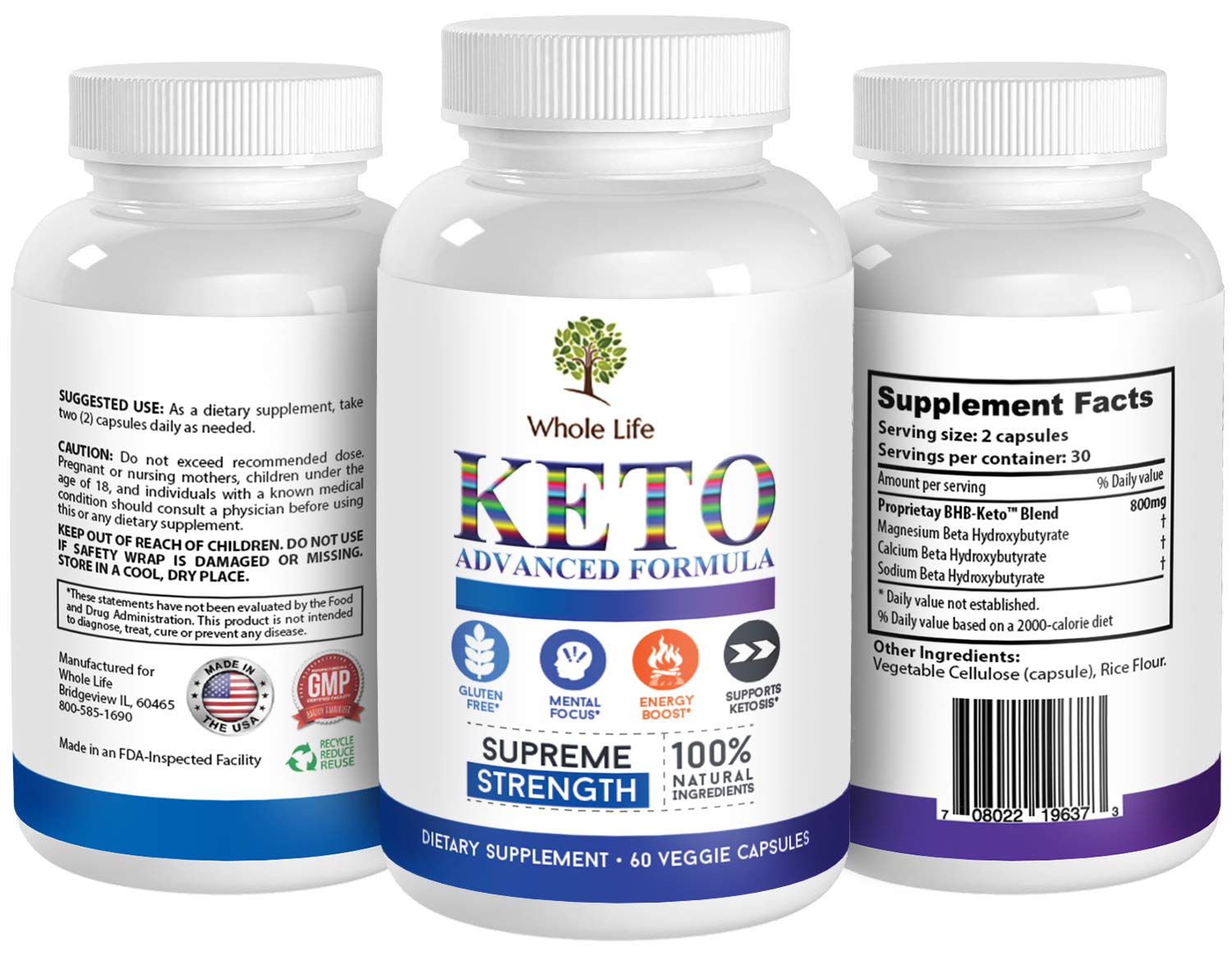 WHOLE LIFE Keto Advanced Formula Diet BHB Pills - Ketogenic All Natural, Support WHOLE LIFE uk supplements