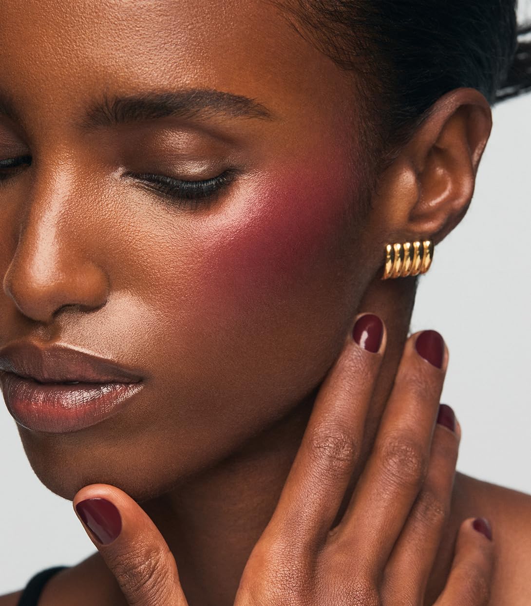 MAKE Beauty Cream Stroke Cream Blush Stick for Cheeks - Vibrant yet Natural Soft Matte Finish - Shade Rouge Moon, Berry Plum Blush Makeup MAKE uk supplements