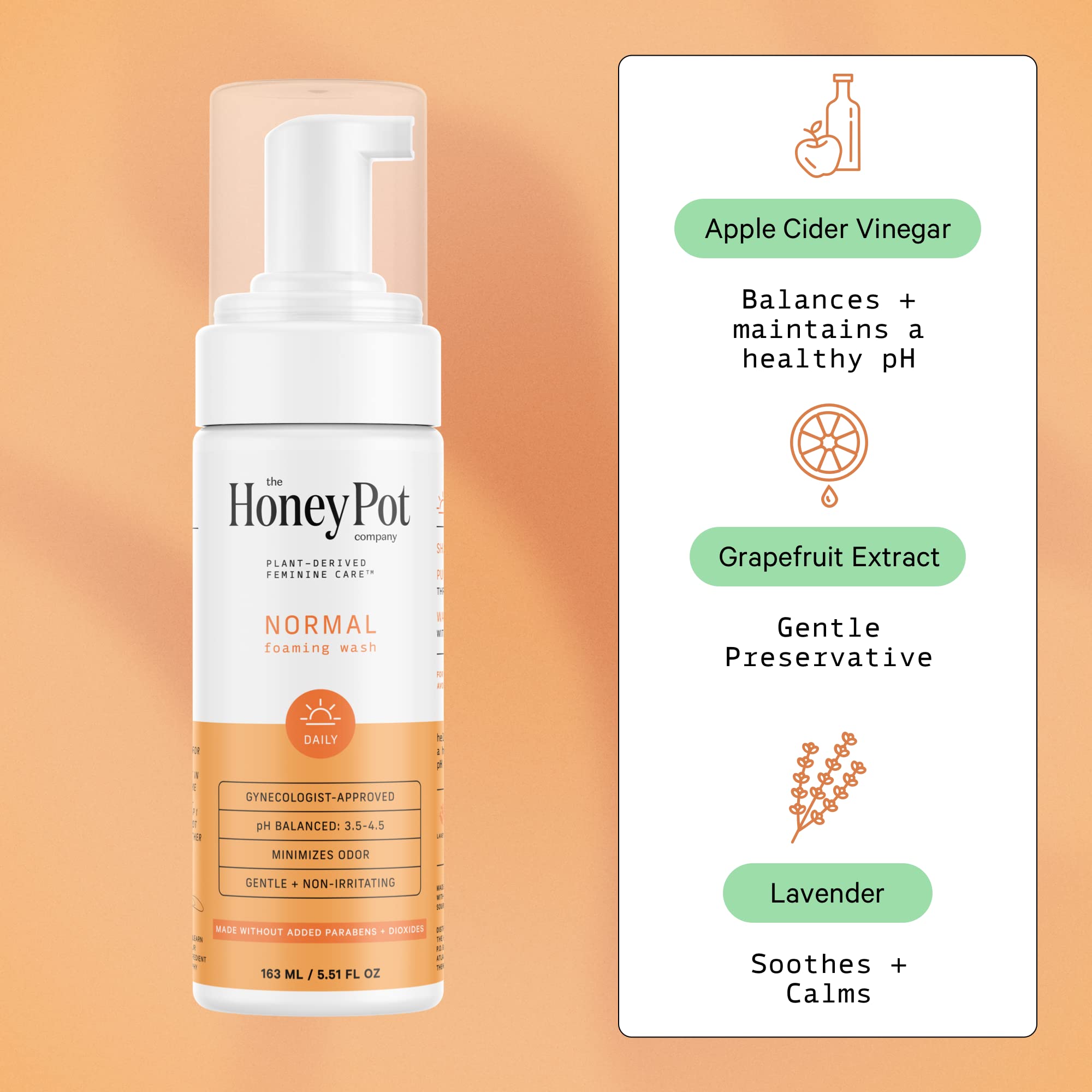 The Honey Pot - Feminine Wash & Feminine Wipe Bundle - Includes Unscented Ph Balance The Honey Pot Company uk supplements