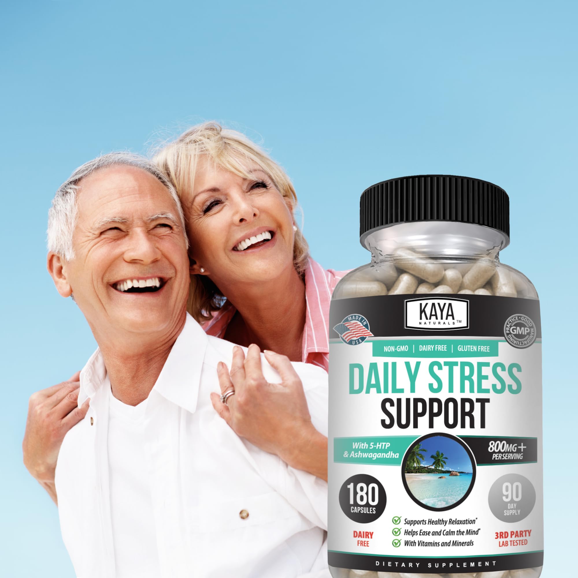 Kaya Naturals - Natural Herbal Support Vitamin Supplement are Designed to Help You find Balance and Relaxation in Your Daily Routine - Vitamin Supplement - 180 Capsules Kaya Naturals uk supplements