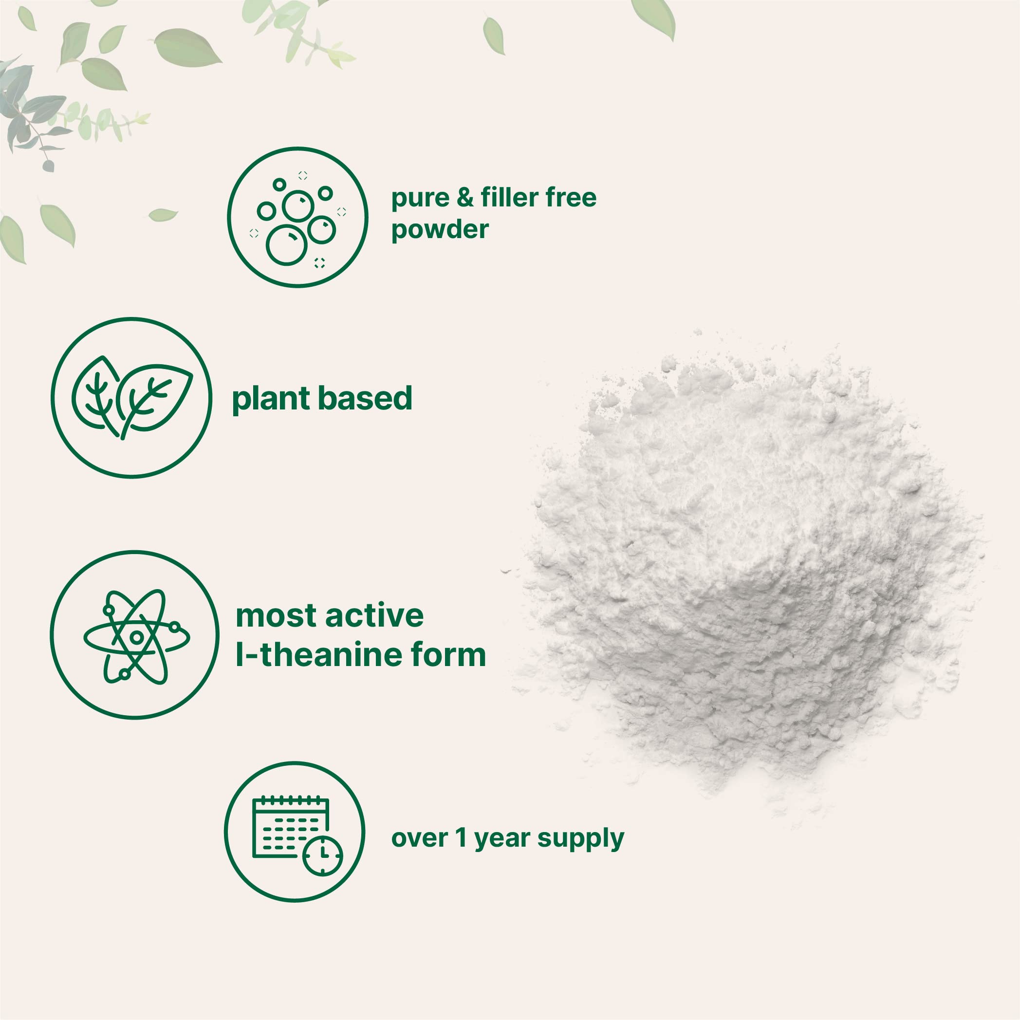 Pure L-Theanine Powder, 100 Grams (1 Year Supply), Filler Free, No GMOs and Vegan Micro Ingredients uk supplements