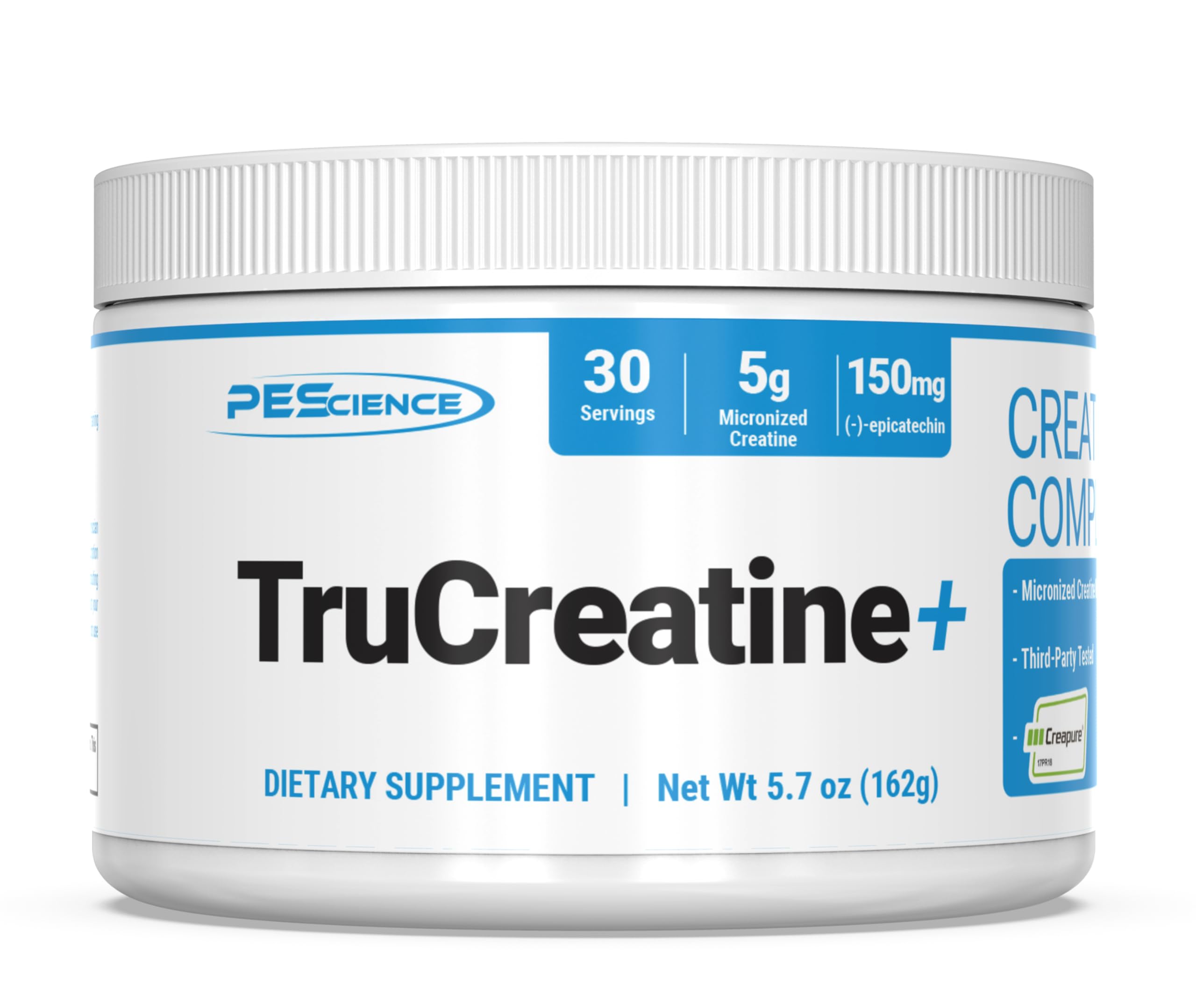 PEScience TruCreatine+ Creatine Monohydrate Powder Plus Epicatechin, Micronized Creapure Creatine for Women & Men, Supports Muscle Growth, Strength & Recovery, Cognition, 30 Servings, Unflavored PEScience uk supplements
