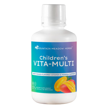 Mountain Meadow Herbs Children's Vita-Multi: Blended Vitamin & Mineral Supplement - Fast Absorbing Liquid Kids Vitamins with Fruits, Greens, and Eye-Protecting Lutein (16 oz.) Mountain Meadow Herbs uk supplements