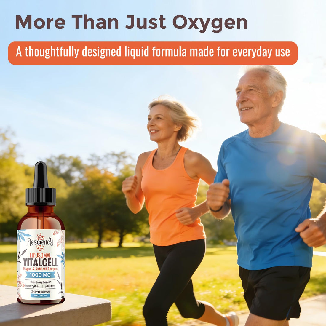 13-in-1 Liquid Oxygen Boost & Nutrient Supplement, Liposomal Optimized-Delivery Blend with Trace Minerals, Amino Acids, CoQ10, B Vitamins & Fulvic Acid, Daily Wellness Liquid Oxygen Drops, 2 fl oz Resciency uk supplements