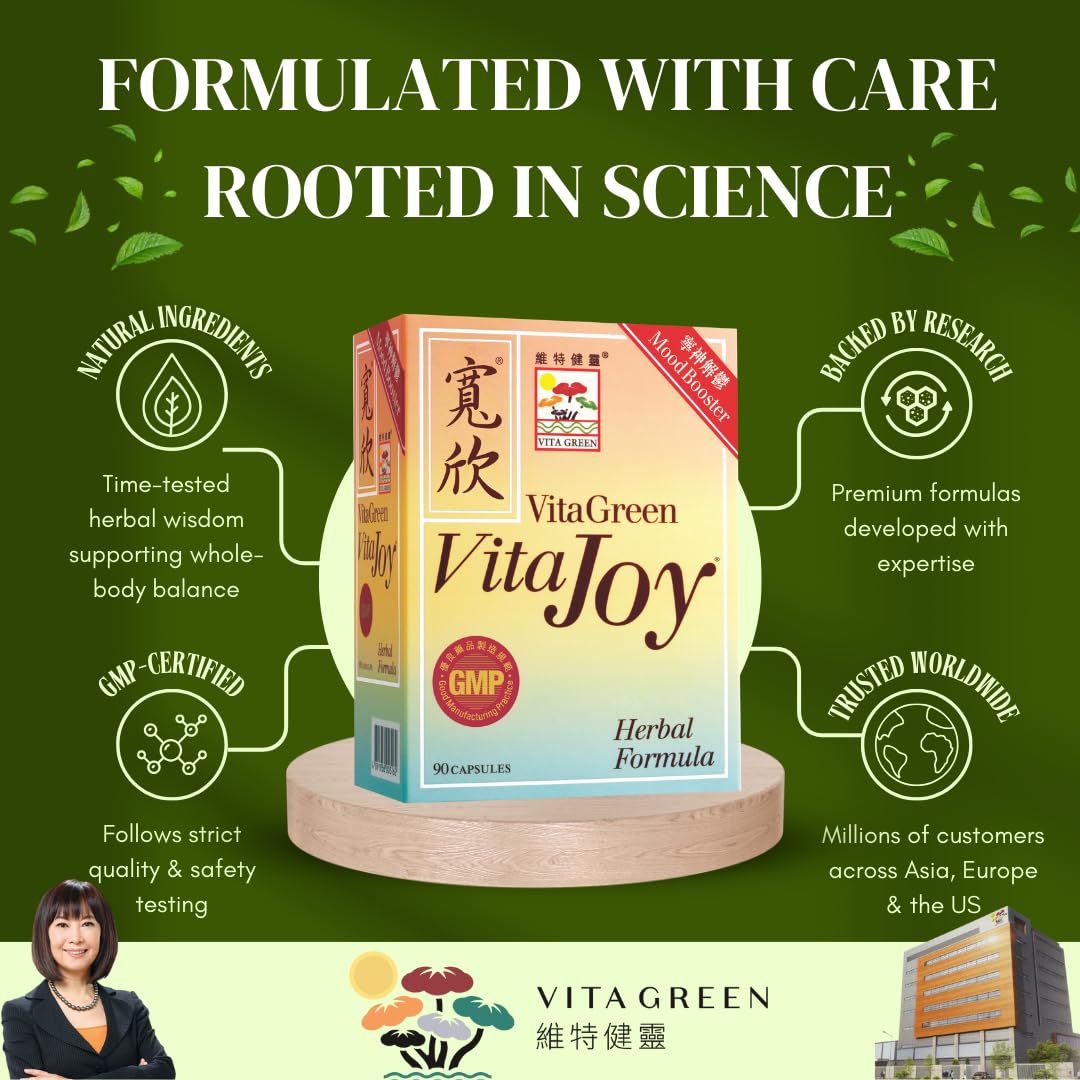 Vita Green Stress Support Supplement - Calm, Balance and Restful Nights - Promotes Relaxation and Emotional Wellness - Natural Formula to Unwind and Stay Centered - 90 Capsules Vita Green uk supplements