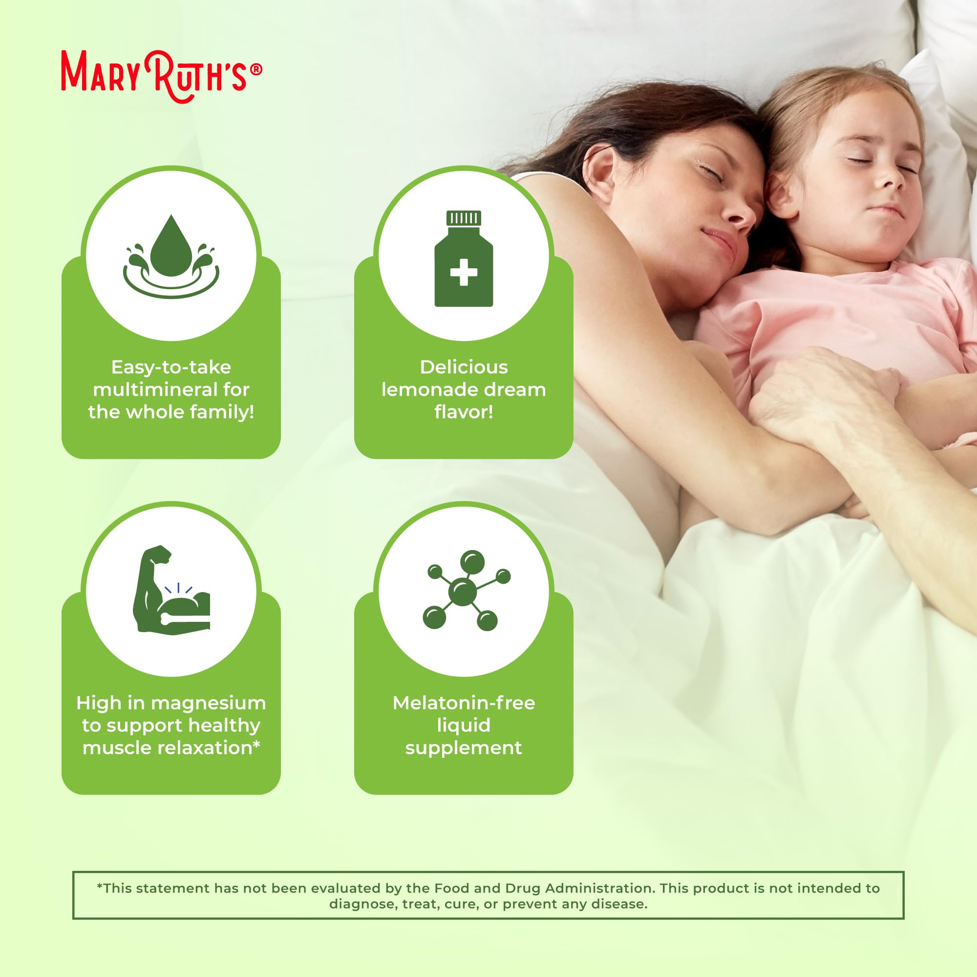 MaryRuth Organics Extra Strength Nighttime Liquid Multimineral | Sugar Free | Calm Magnesium Citrate | NO Melatonin | Calcium Magnesium Zinc | Muscle Relaxation | Lemonade Flavor | Vegan | 32 Serving MARYRUTH'S uk supplements