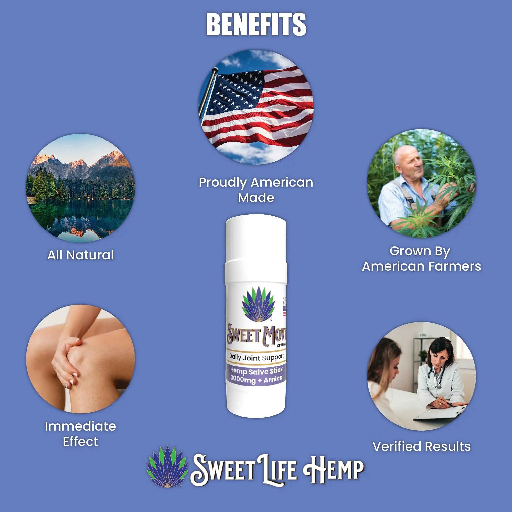 Sweet Life | Hemp Salve Stick | 3000mg | Organic Botanical Balm | Twist-Up Applicator | Small Business | Muscle & Joint Comfort Sweet Life uk supplements