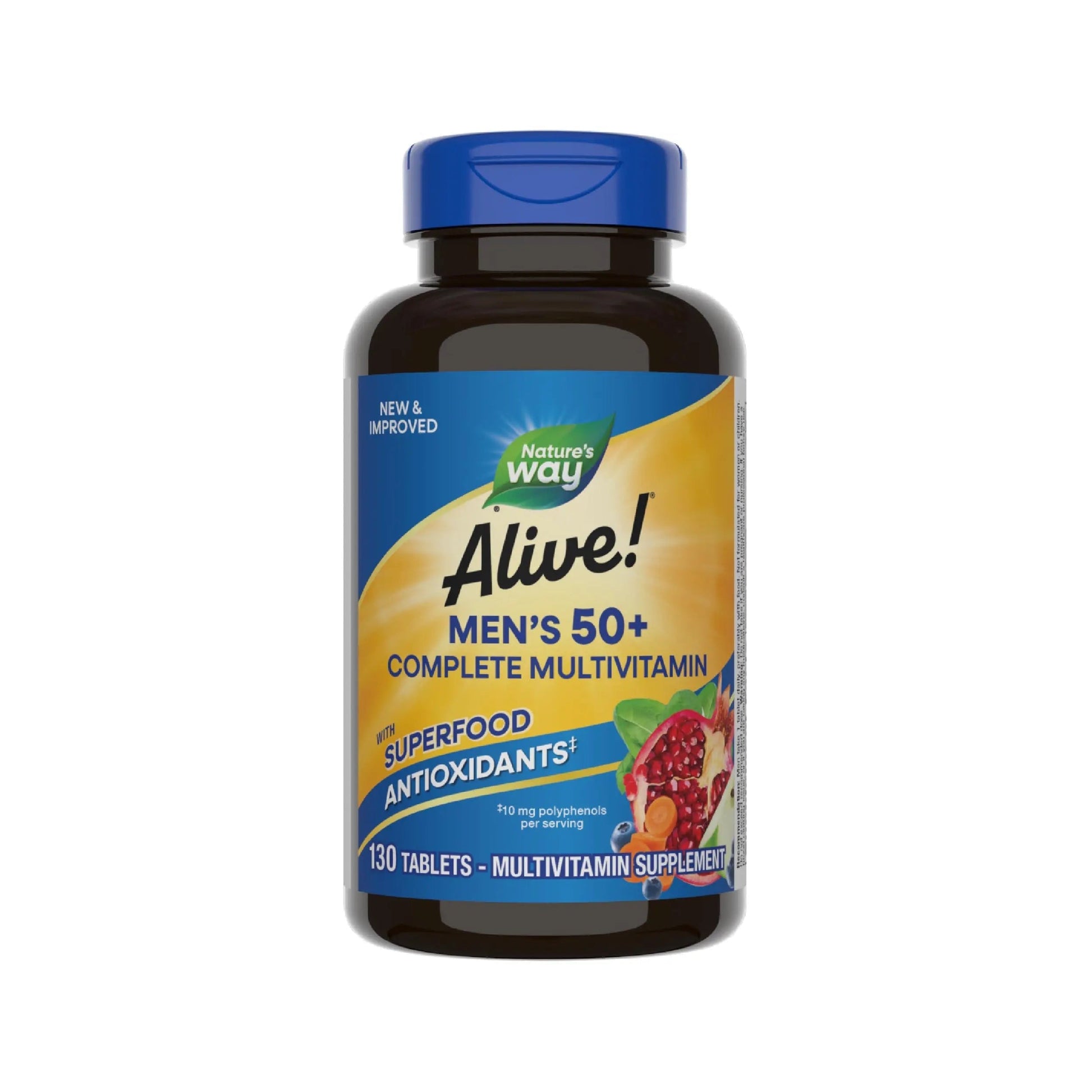 Nature’s Way Alive! Men’s 50+ Complete Multivitamin, Supports Multiple Body Systems*, Supports Cellular Energy Nature's Way uk supplements