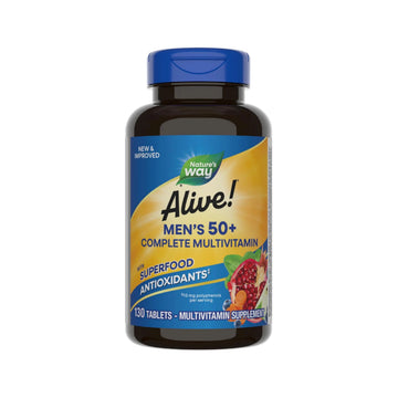 Nature’s Way Alive! Men’s 50+ Complete Multivitamin, Supports Multiple Body Systems*, Supports Cellular Energy Nature's Way uk supplements