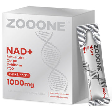 NAD+ 1000mg Liquid Packets Supplement - Premium Nicotinamide Riboside & Resveratrol for Cellular Energy,Advanced NAD Booster for Men & Women (90 Pocket) zooone uk supplements
