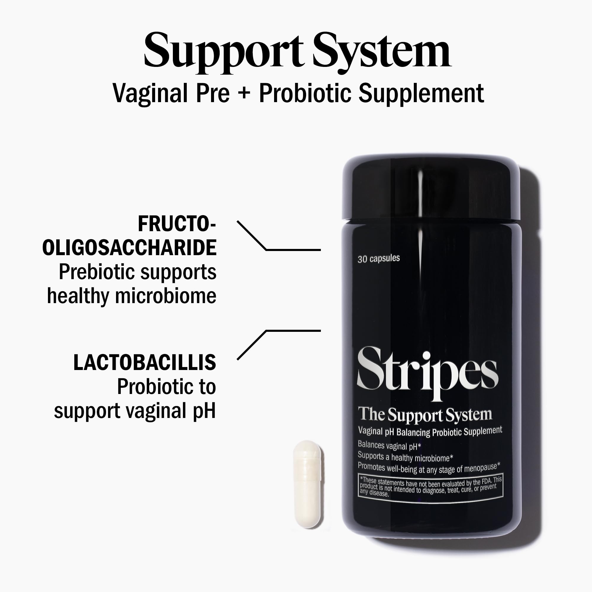 STRIPES by Naomi Watts - The Support System - Daily Vaginal Pre + Probiotic Maintains a Healthy pH STRIPES uk supplements