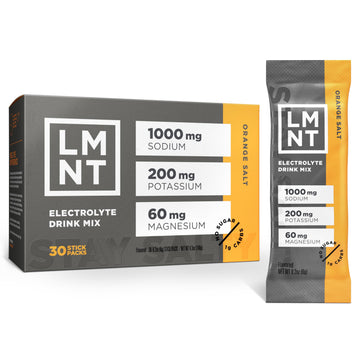 LMNT Zero Sugar Electrolytes - Orange Salt | Drink Mix | 30-Count Drink LMNT uk supplements