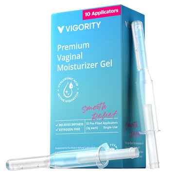 Vigority Vaginal Moisturizer Gel: Long Lasting Relief for Vaginal Dryness, Irritation & Intimate Discomfort with Hyaluronic Acid & Vitamin E – Hormone-Free Feminine Care – 10 Pre-Filled Applicators Vigority uk supplements