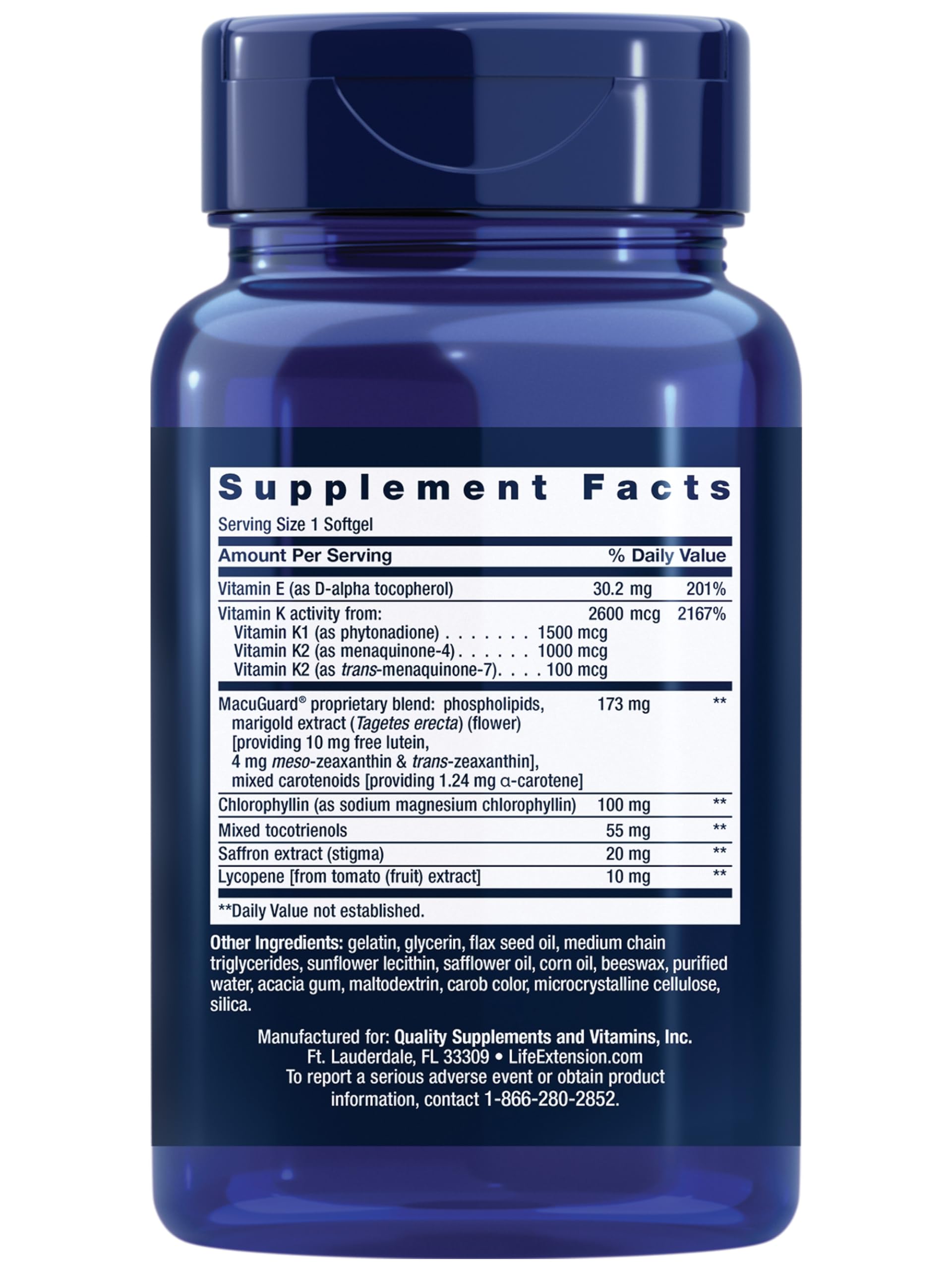 Life Extension Once-Daily Health Booster, Vitamins E, K1 & K2, phospholipids, Fat-Soluble nutrients for Eye Health, Bone Health, Heart Health, Gluten-Free, 1 Daily, Non-GMO, 30 softgels Life Extension uk supplements
