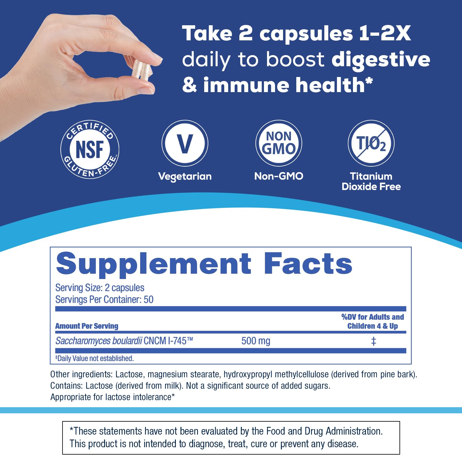 Florastor Probiotics for Digestive and Immune Health, 100 Capsules, Probiotics for Women & Men, Helps Flush Out Bad Bacteria, Boosts The Good with Our Unique Strain Saccharomyces Boulardii Florastor uk supplements