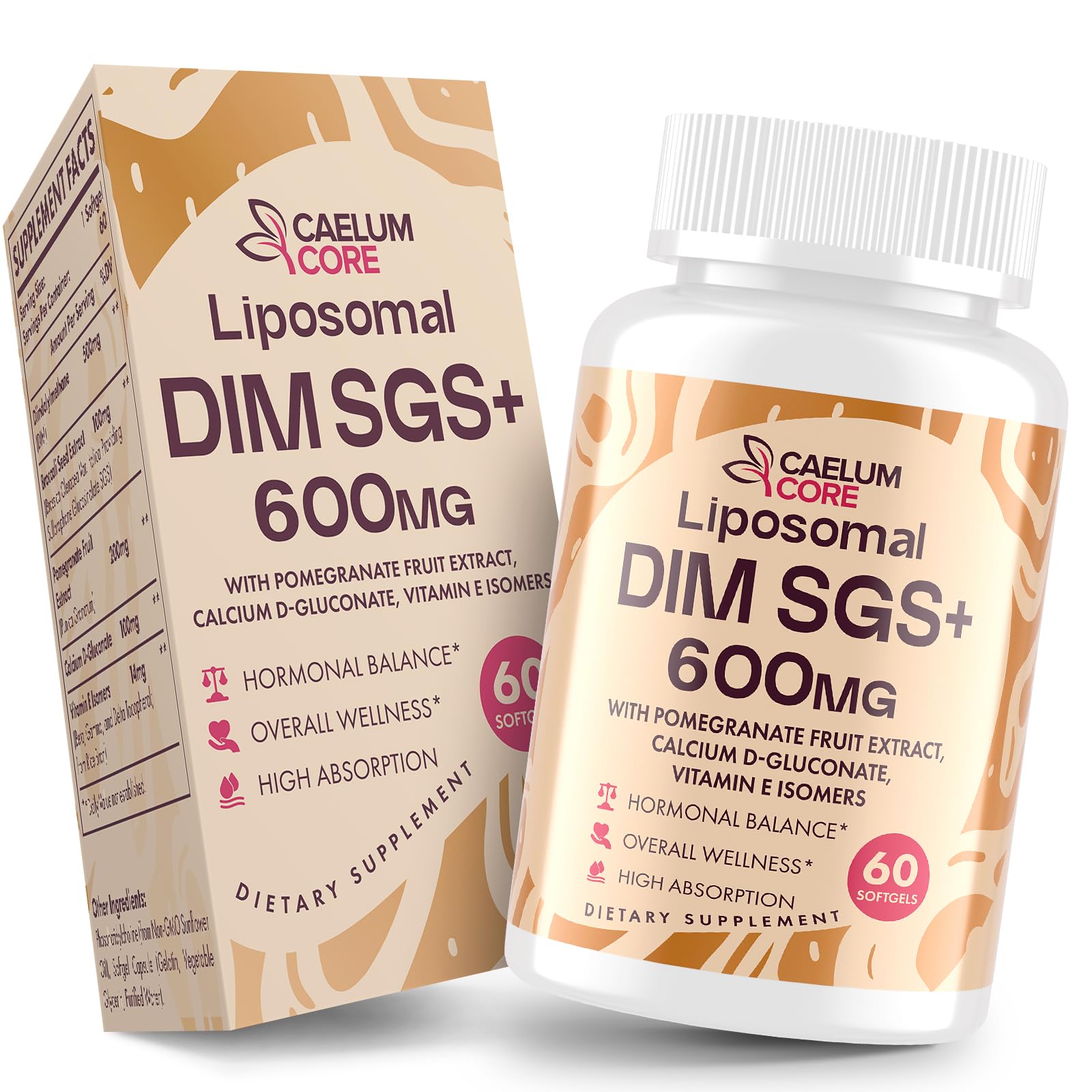 CEALMU CORE Liposomal DIM SGS Supplement - Estrogen Supplements for Women & Men Contains Sulforaphane Glucosinolate, Vitamin E, Pomegranate Fruit - Support Detox and Antioxidant (1 Pack) CEALMU CORE uk supplements
