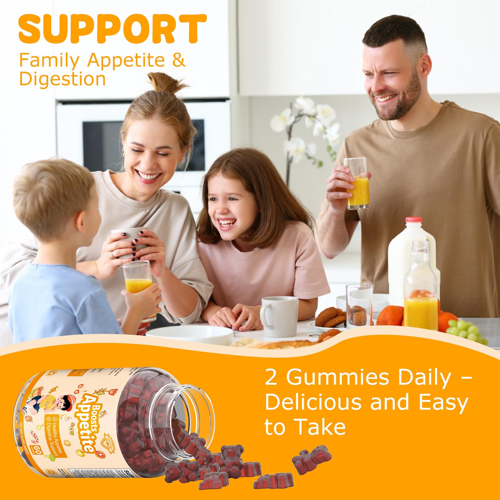 Appetite Booster Gummies for Kids Adults – Natural Blend of Hawthorn Zinc Carrot Supports Digestion Helps Increase Appetite, Promotes Healthy Eating Habits for Picky Eaters (Mixed Fruit Flavor) Healliance uk supplements