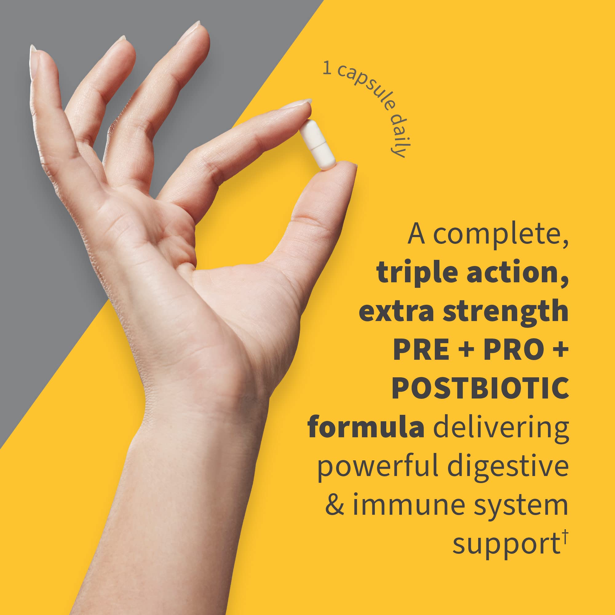 Garden of Life Dr Formulated Probiotics 100 Billion CFU Pre + Pro + Postbiotics - Extra Strength Digestive & Immune Support for Men and Women, Potato, Acacia, Postbiotic Metabolites, 30 Capsules Garden of Life uk supplements