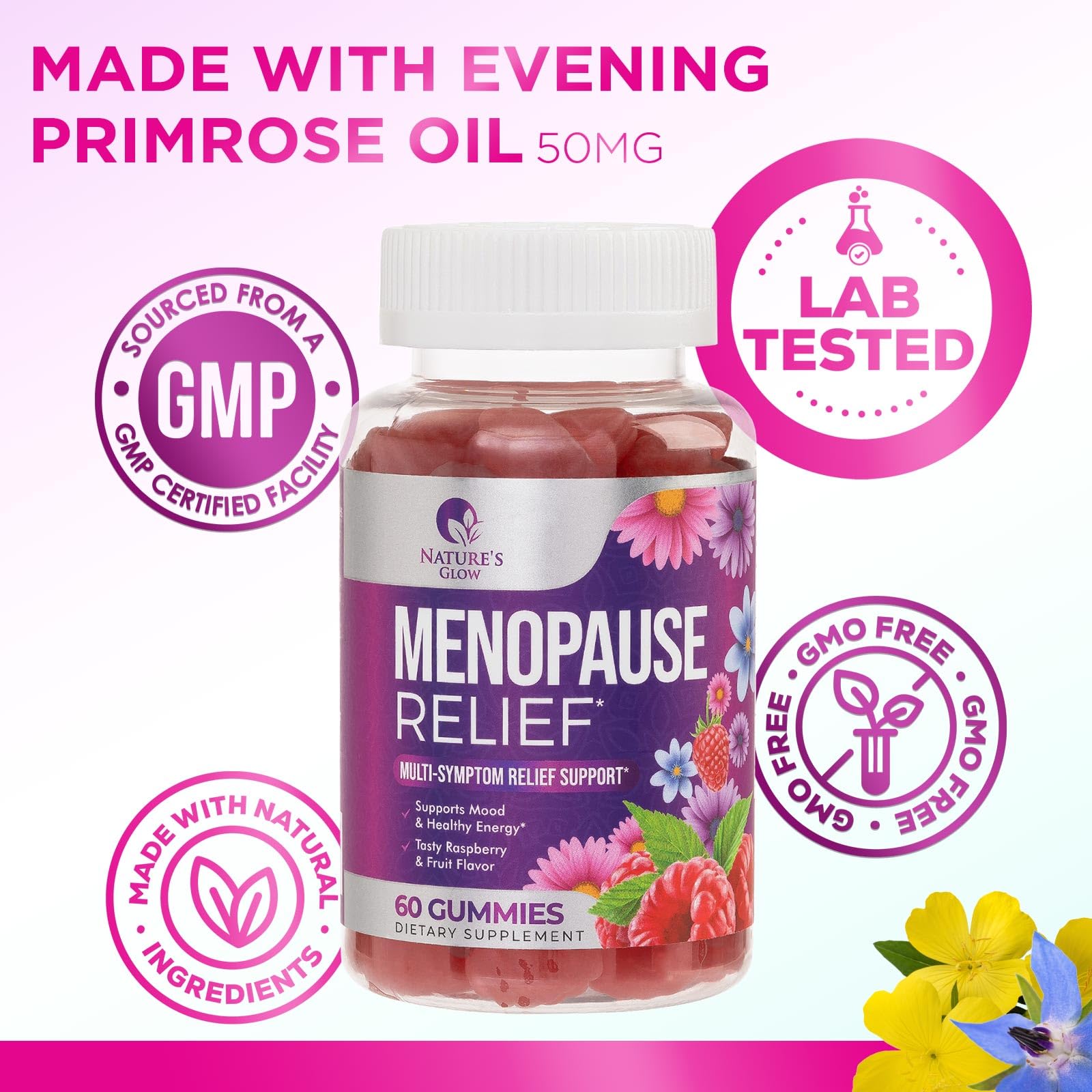 Nature's Glow Menopause Relief Vitamin Gummy for Women - Effective Menopause Nature's Glow uk supplements