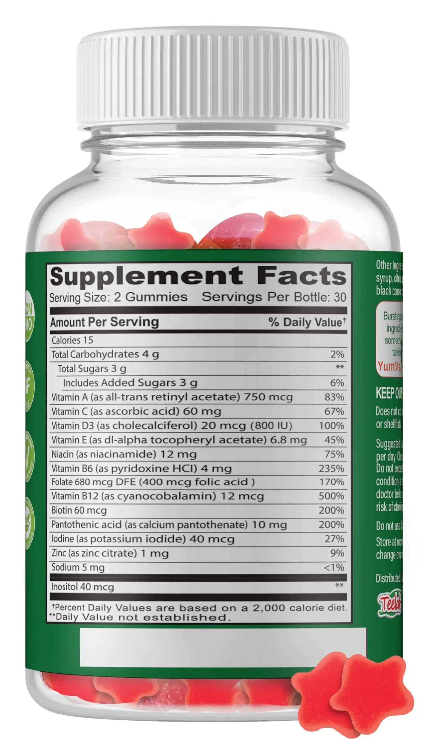 Multivitamin for Adults & Teens Bundle – Complete Daily Health Support Gummies YUM-V'S uk supplements