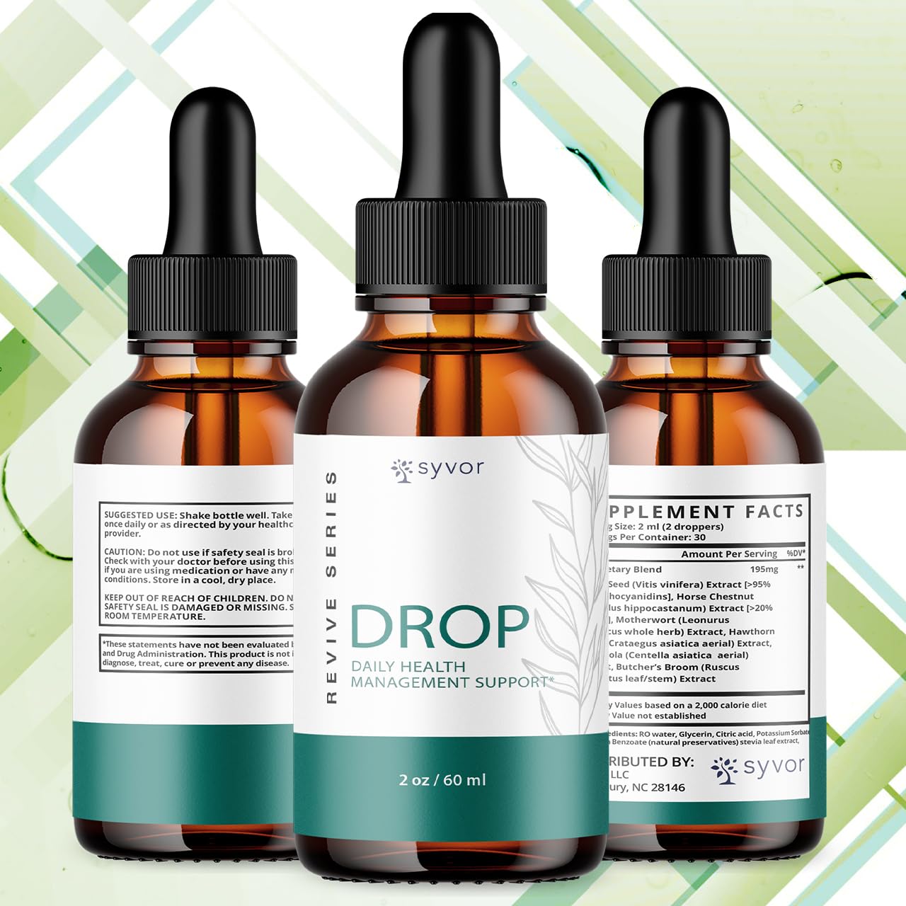 (3 Pack) Drop The Pounds Drops, Official Drop The Pounds Liquid Drops with All Natural Ingredients, Advanced Health Optimizer & Wellness Support with Premium Vitamins for Women & Men (90 Servings) Syvor uk supplements