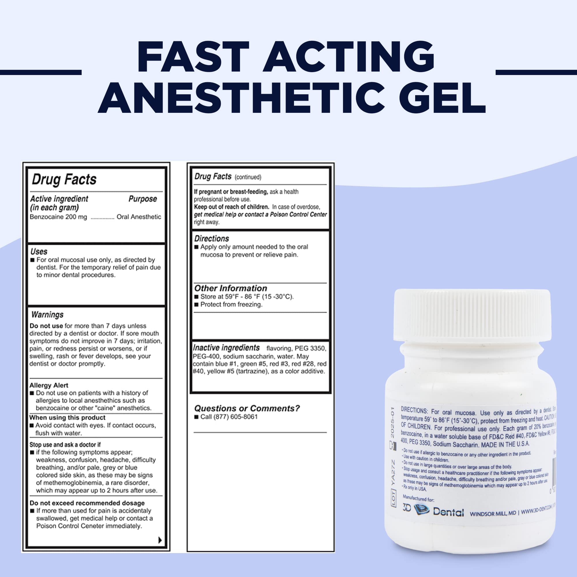 The Essentials Dynamic Dental Candi Caine, Topical Anesthetic Gel, 1 oz, Strawberry Flavor The Essentials uk supplements