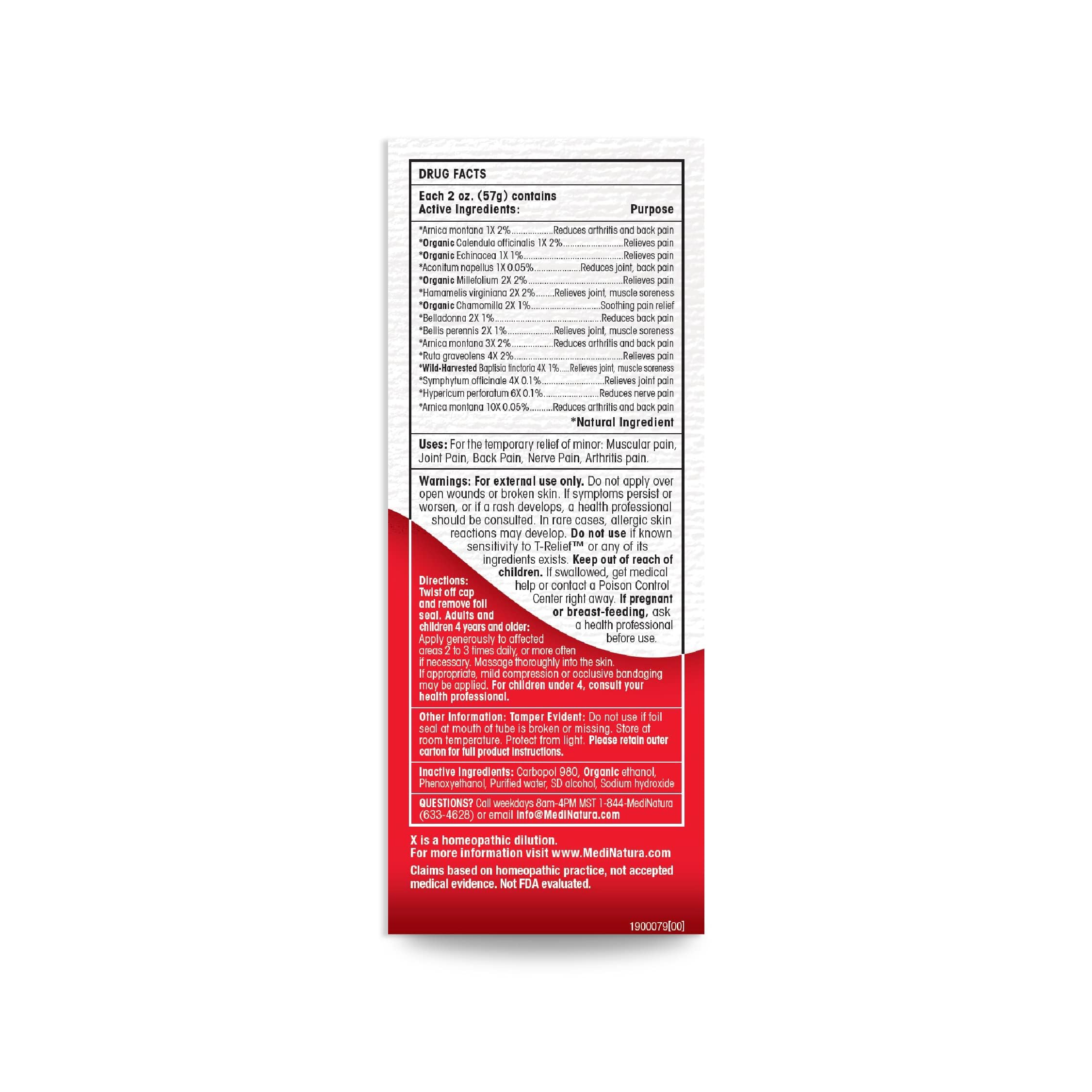MediNatura T-Relief Extra Strength Discomfort Relief Gel-Extra-Strength Arnica Gel for Fast-Acting Relief-Supports Mobility & Body Aches-Homeopathic & Plant-Based-Paraben-Free-Non-Sticky - 2 oz MediNatura uk supplements