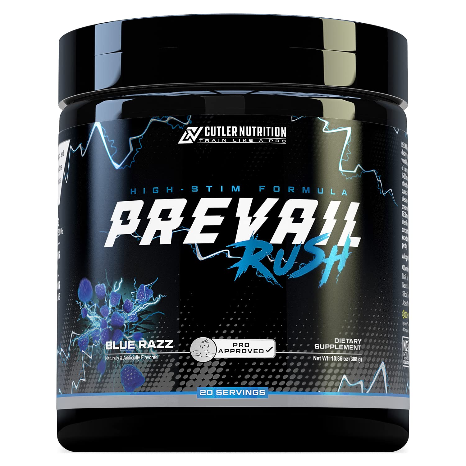 Cutler Nutrition High Stim Pre Workout Powder Prevail Rush Preworkout for Men & Women Cutler Nutrition uk supplements