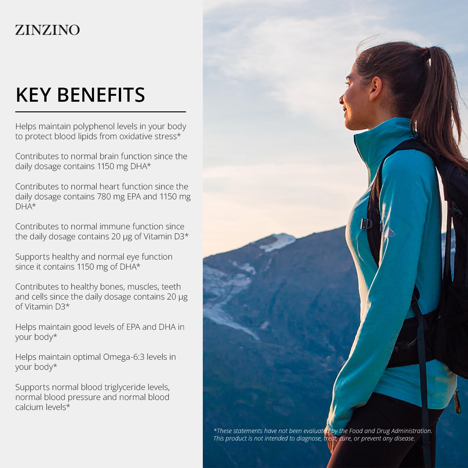 Zinzino - BalanceOil+ Vegan Lemon, Synergistic Blend with Marine Micro-Algae, Olive Oil, Ahiflower Seed Oil, Vegan Vitamin D3-300 ml ZINZINO uk supplements