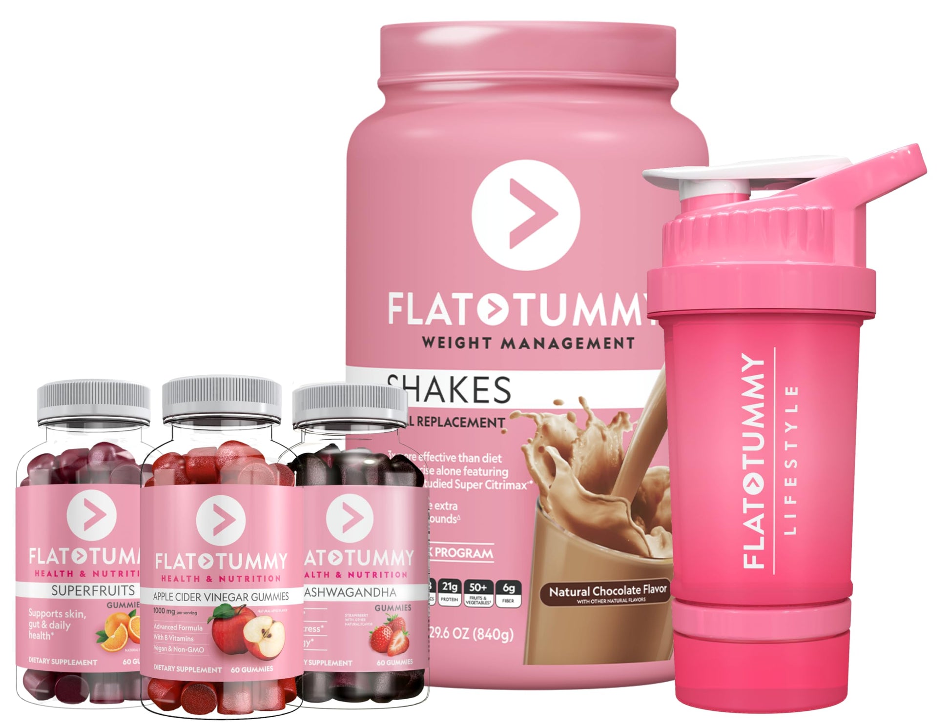 Flat Tummy Gummies Bundle with Apple Cider Vinegar Gummies, Superfruits Gummies Flat Tummy Tea uk supplements