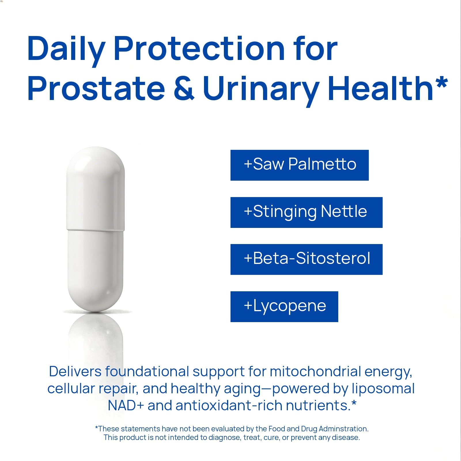 Liposomal NAD Supplement for Men – NMN Supplement Nitric Oxide Prostate Health Supplements with Resveratrol, CoQ10, L Citrulline and Lycopene for Anti-Aging & Cellular Energy Support 60 Capsules Selerb uk supplements