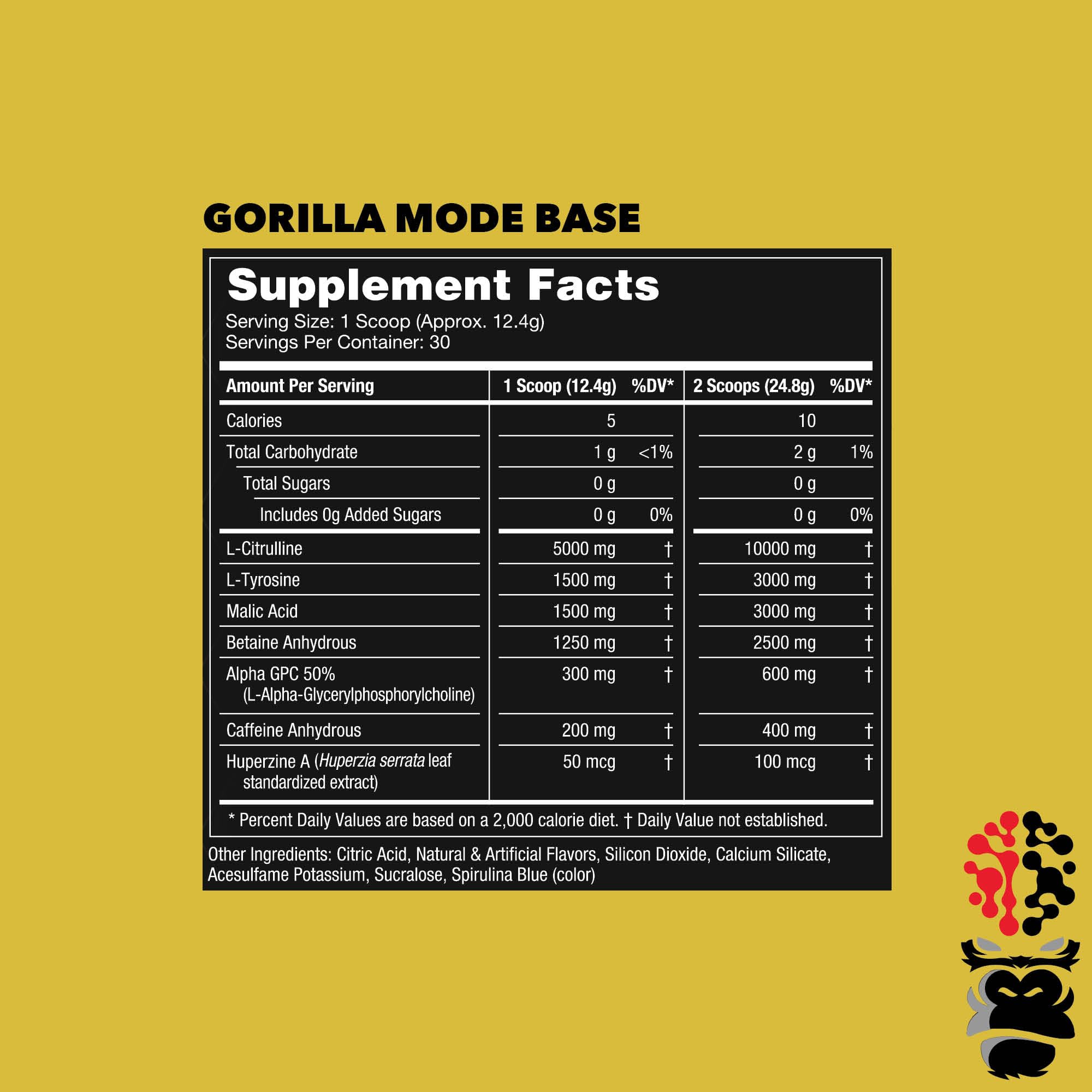 Gorilla Mode Base Pre Workout - Raises Nitric Oxide · Intense Focus & Drive · Endurance Gorilla Mind uk supplements