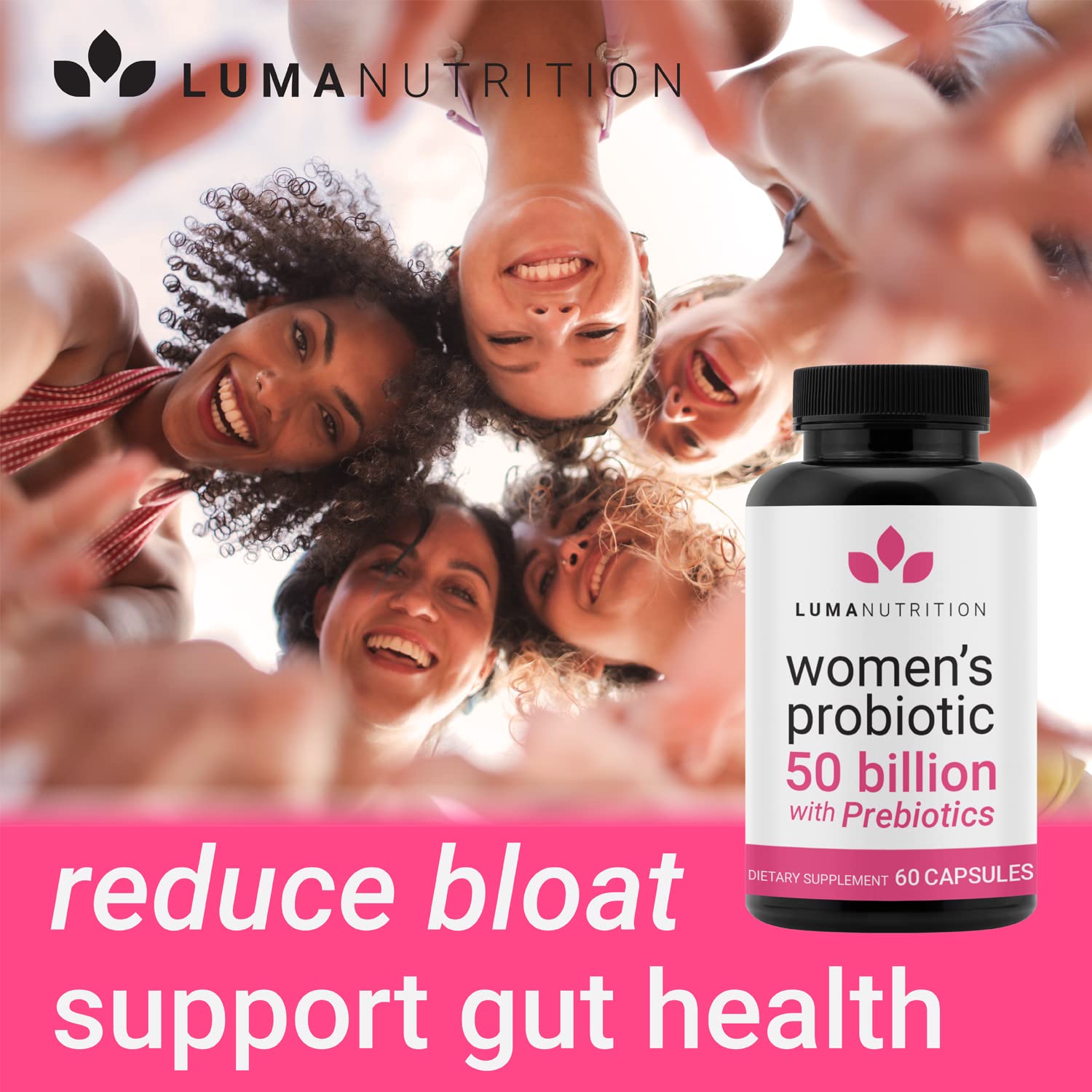 Luma Nutrition Probiotics for Women with Prebiotics - 50 Billion CFU - Formulated for Digestive Luma Nutrition uk supplements
