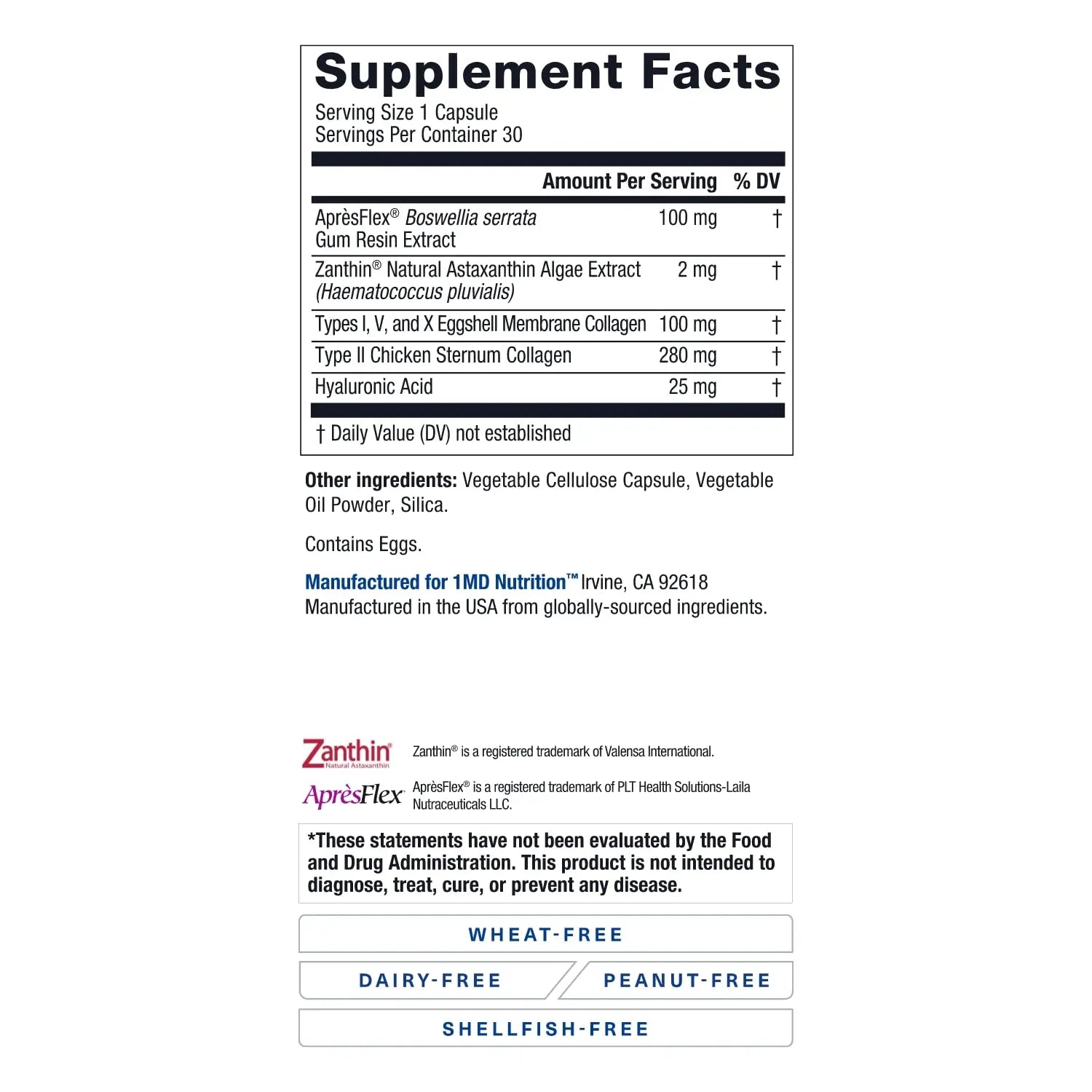 1MD Nutrition MoveMD - Joint Health Supplement - Doctor Formulated | with Collagen, Astaxanthin, and More | 30 Capsules (3-Pack) 1MD Nutrition uk supplements