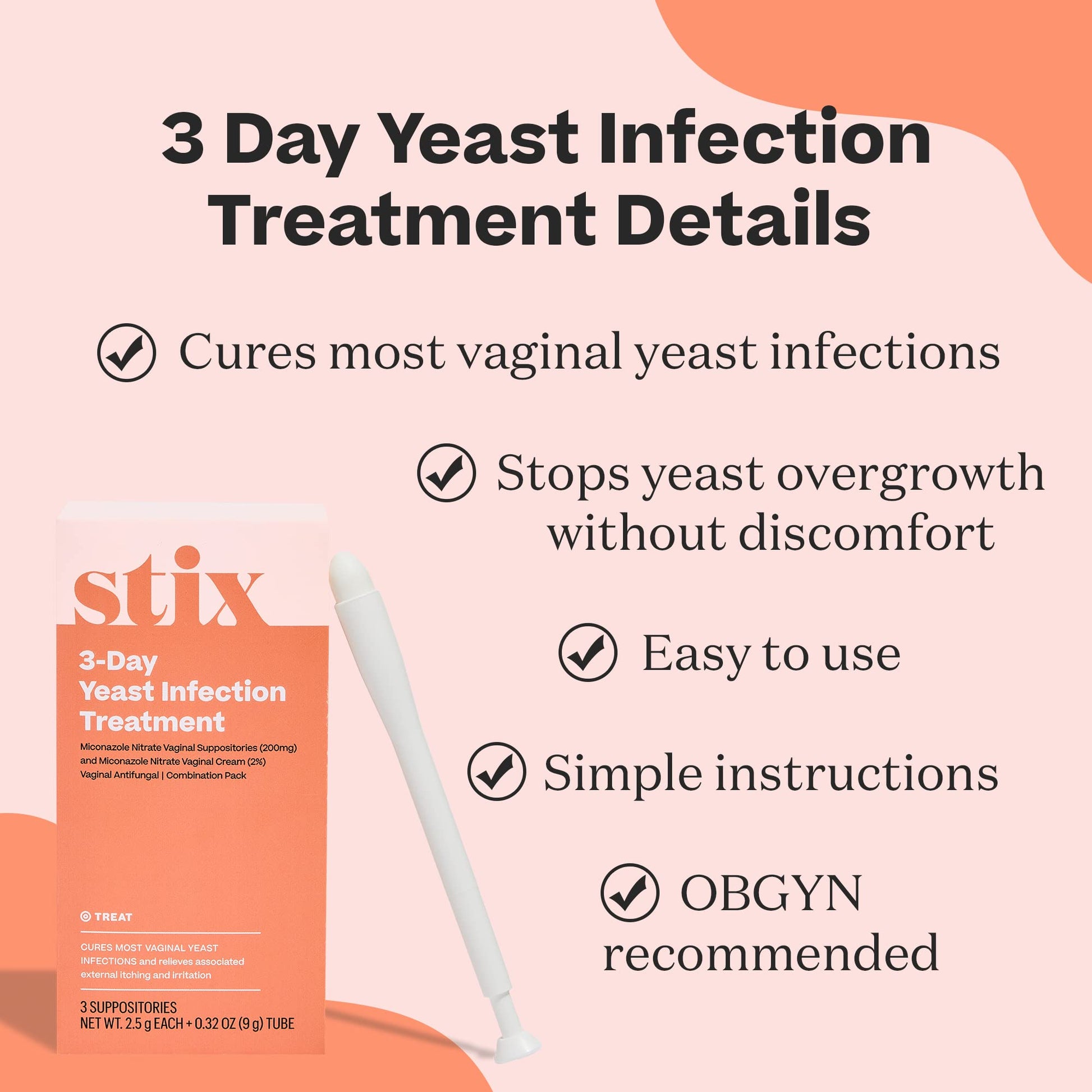 Stix Vaginal Health Probiotic & 3-Day Yeast Infection Treatment - Maintain pH Balance, Vaginal Microbiome Get Stix uk supplements