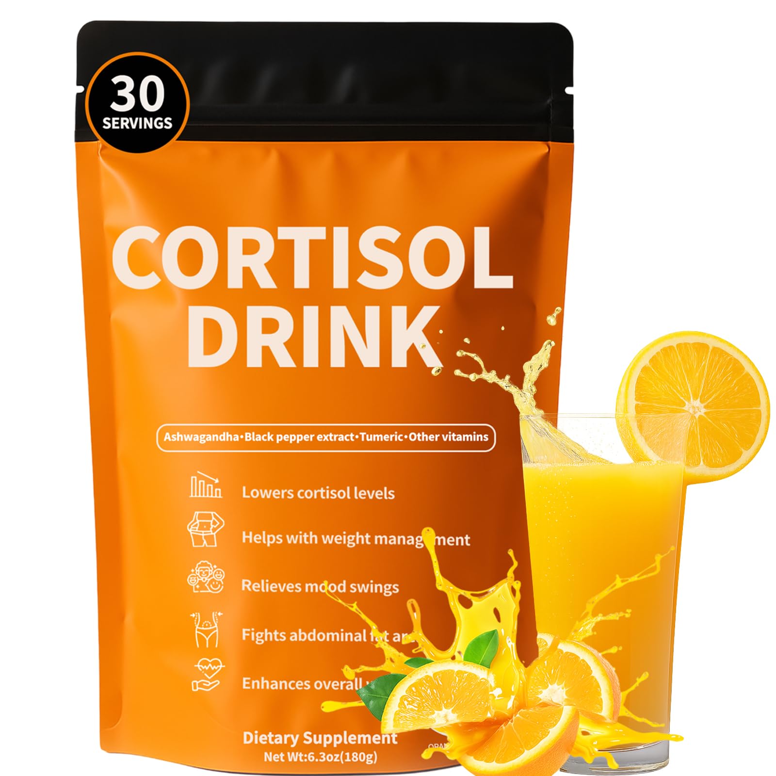 Rulinal Cortisol Drink Powder | Cortisol Supplements for Women | Ashwagandha, L-Theanine, Turmeric Root, Black Pepper Extract for Relax & Focus, Healthy Cortisol Levels, Mental Clarity, Vegan, 6.3oz Rulinal uk supplements