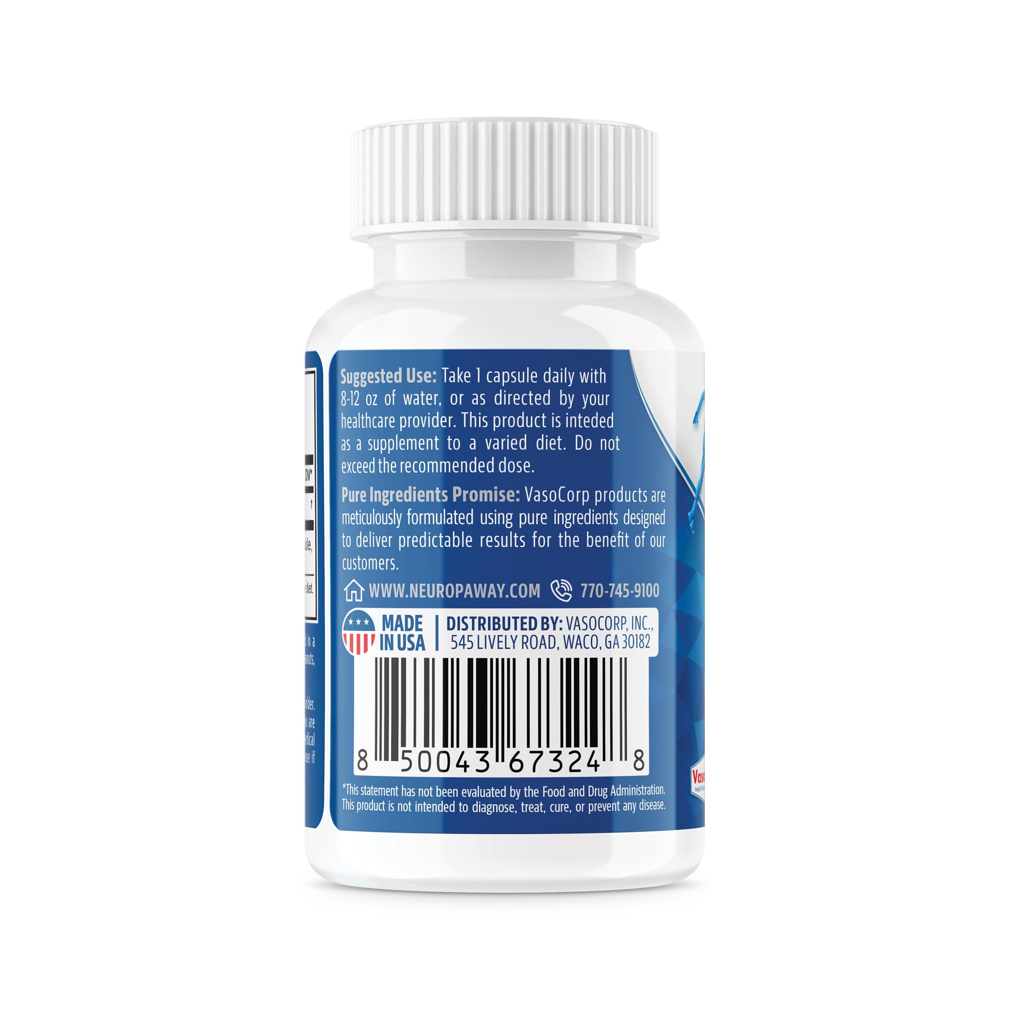 NeuropAWAY Elements Acetyl L-Carnitine 500mg 60ct Acid Resistant Capsules (60 500mg NeuropAWAY uk supplements