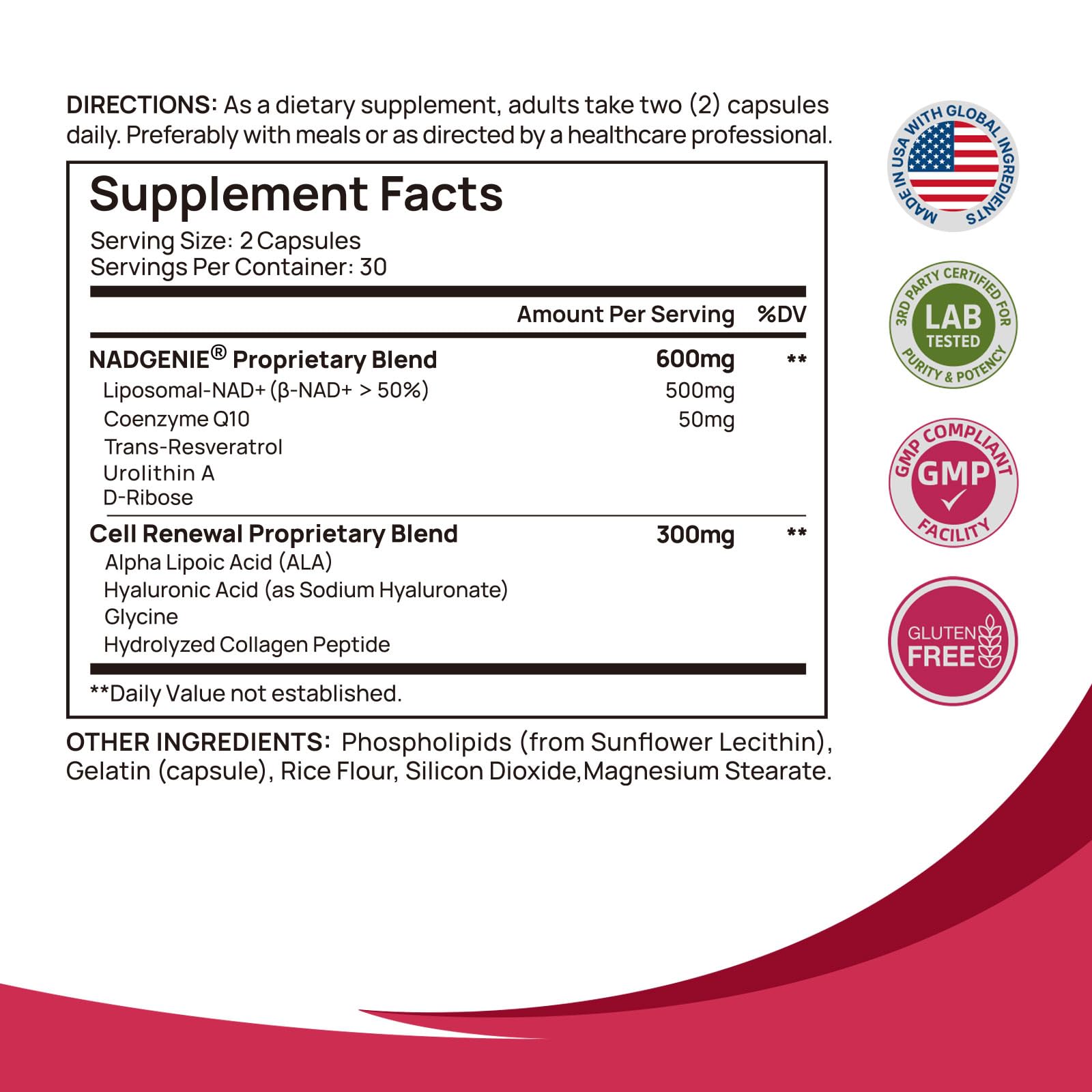 NAD+ Supplement for Women - NMN Alternative with β-NAD+, Trans-Resveratrol, CoQ10, D-Ribose - Promotes Cellular Renewal, Energy, and Radiant Skin Health - 60 Capsules Advanced Selerb uk supplements